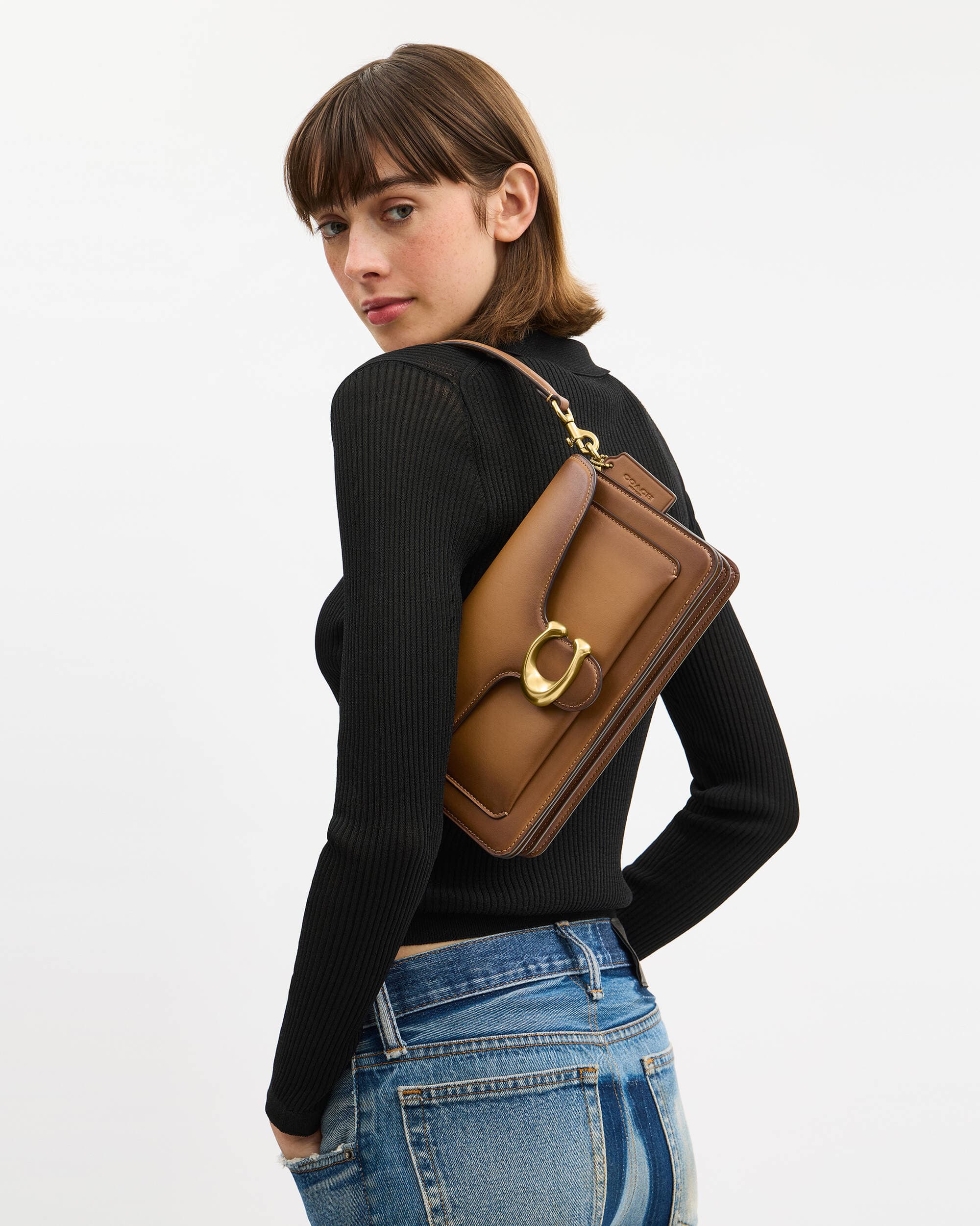 Túi đeo vai Coach Tabby Shoulder Bag 26 Brown CCC02 11