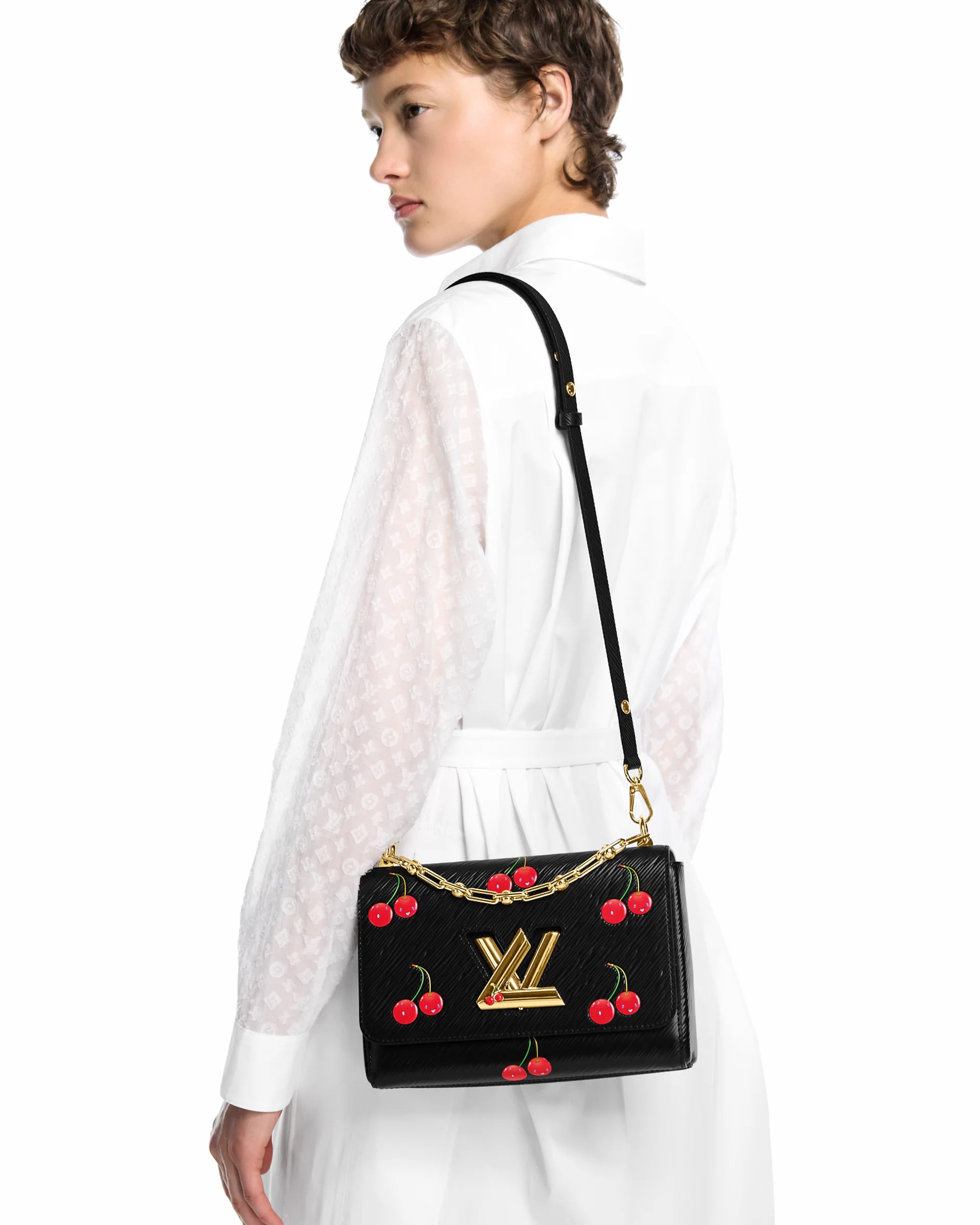 Túi Louis Vuitton LV x TM Twist MM Bag Cherry Motifs 3