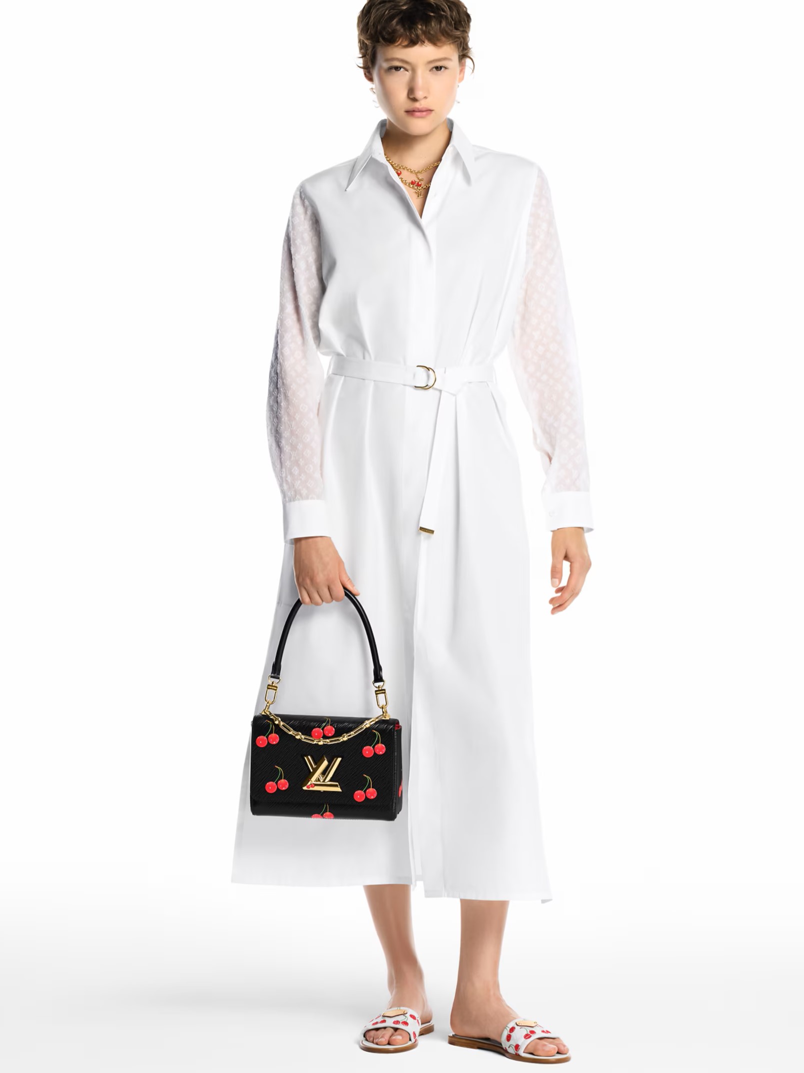 Túi Louis Vuitton LV x TM Twist MM Bag Cherry Motifs 5