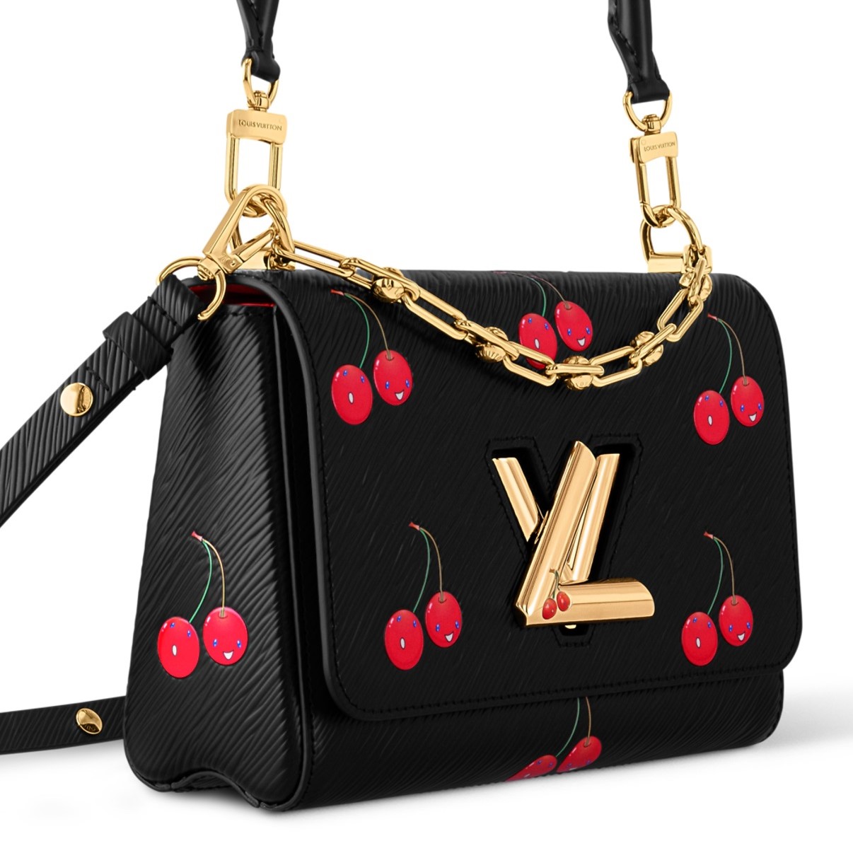 Túi Louis Vuitton LV x TM Twist MM Bag Cherry Motifs 10