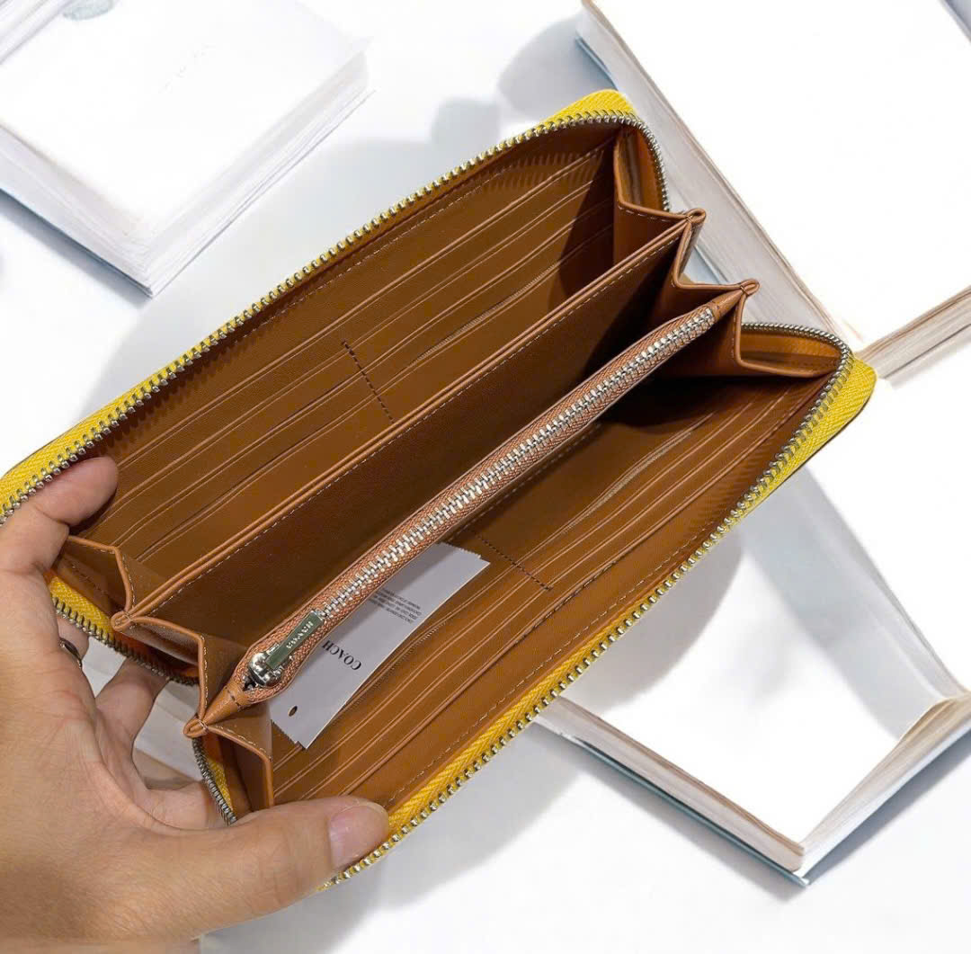 Ví Coach Accordion Zip Wallet in Regenerative Leather Goofy CH498 2