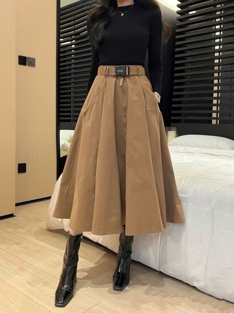 Váy dài Prada Technical Fabric Midi-Skirt 6
