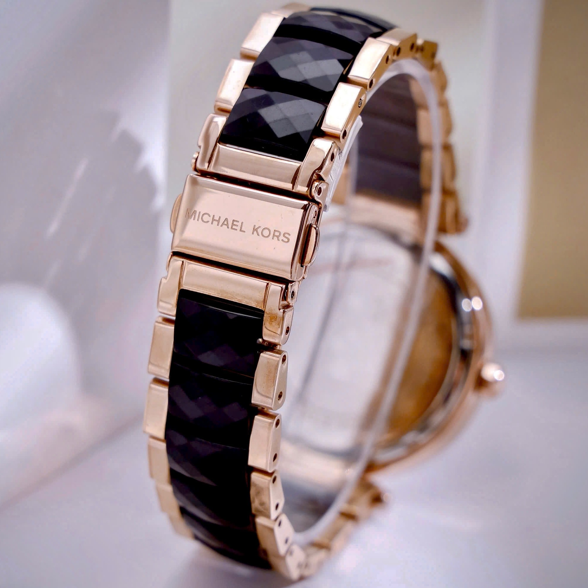 Đồng hồ nữ Michael Kors Parker Rose Gold-Tone and Acetate Watch MK6414 1