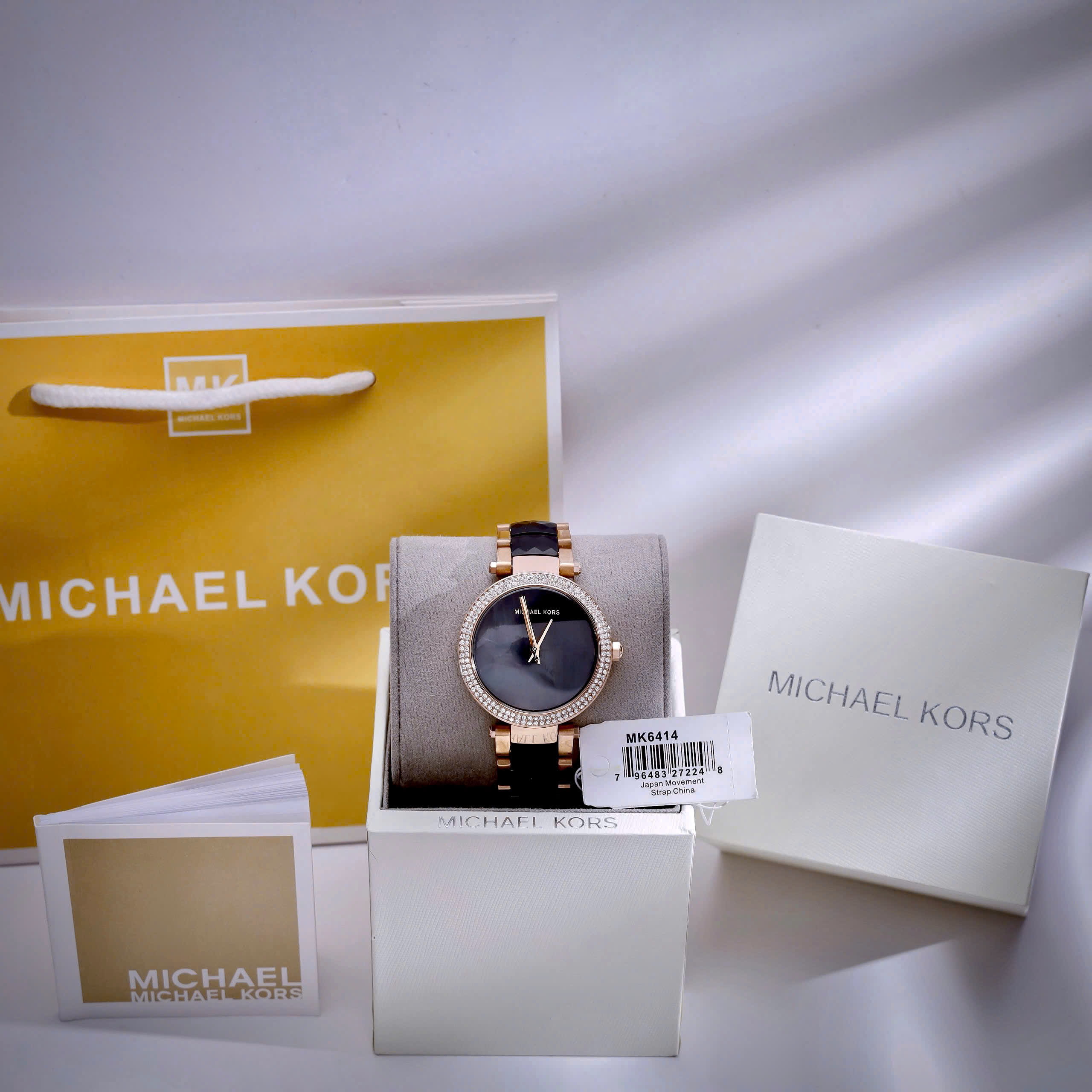 Đồng hồ nữ Michael Kors Parker Rose Gold-Tone and Acetate Watch MK6414 2
