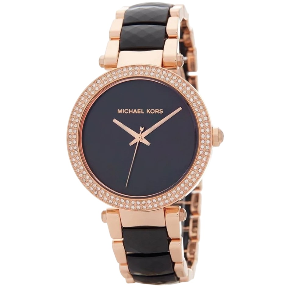 Đồng hồ nữ Michael Kors Parker Rose Gold-Tone and Acetate Watch MK6414 8