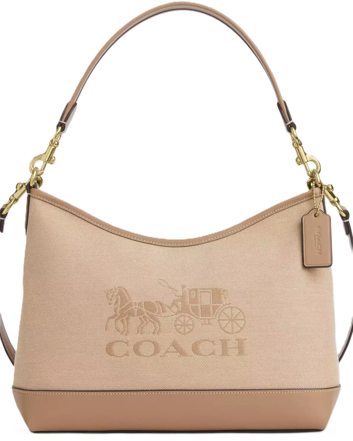 Túi Coach nữ Laurel Shoulder Bag With Horse And Carriage Dark Natural Multi CAK91 2