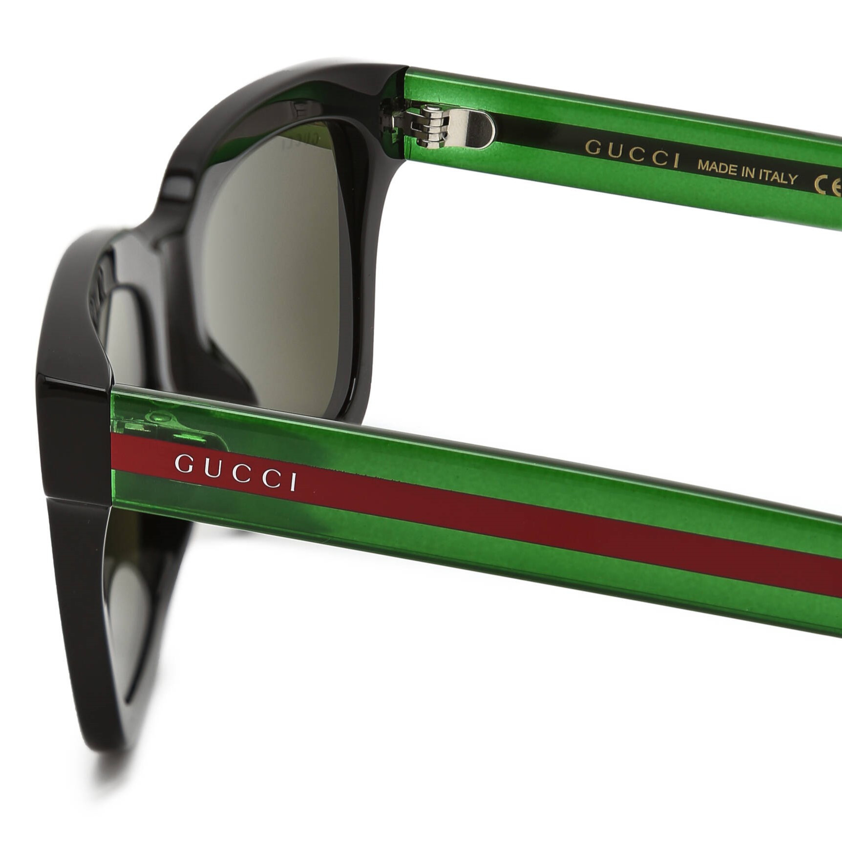 Mắt kính Gucci Black and Green with Red Stripe GG0001SN 1