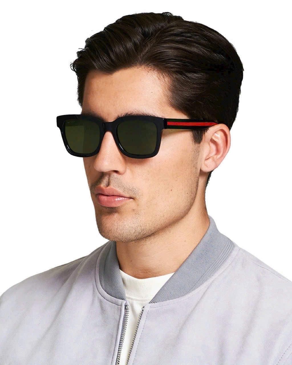 Mắt kính Gucci Black and Green with Red Stripe GG0001SN 4