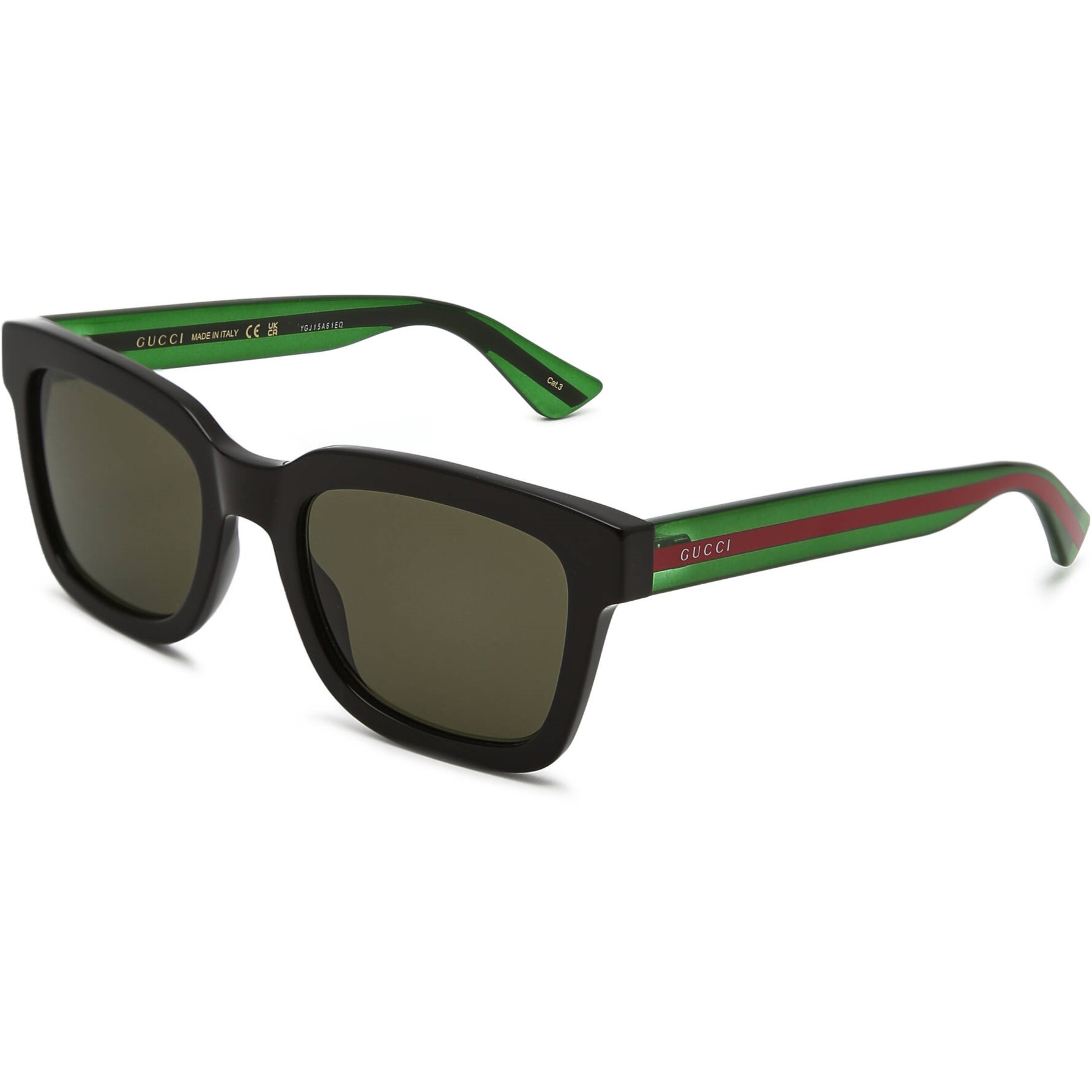 Mắt kính Gucci Black and Green with Red Stripe GG0001SN 8