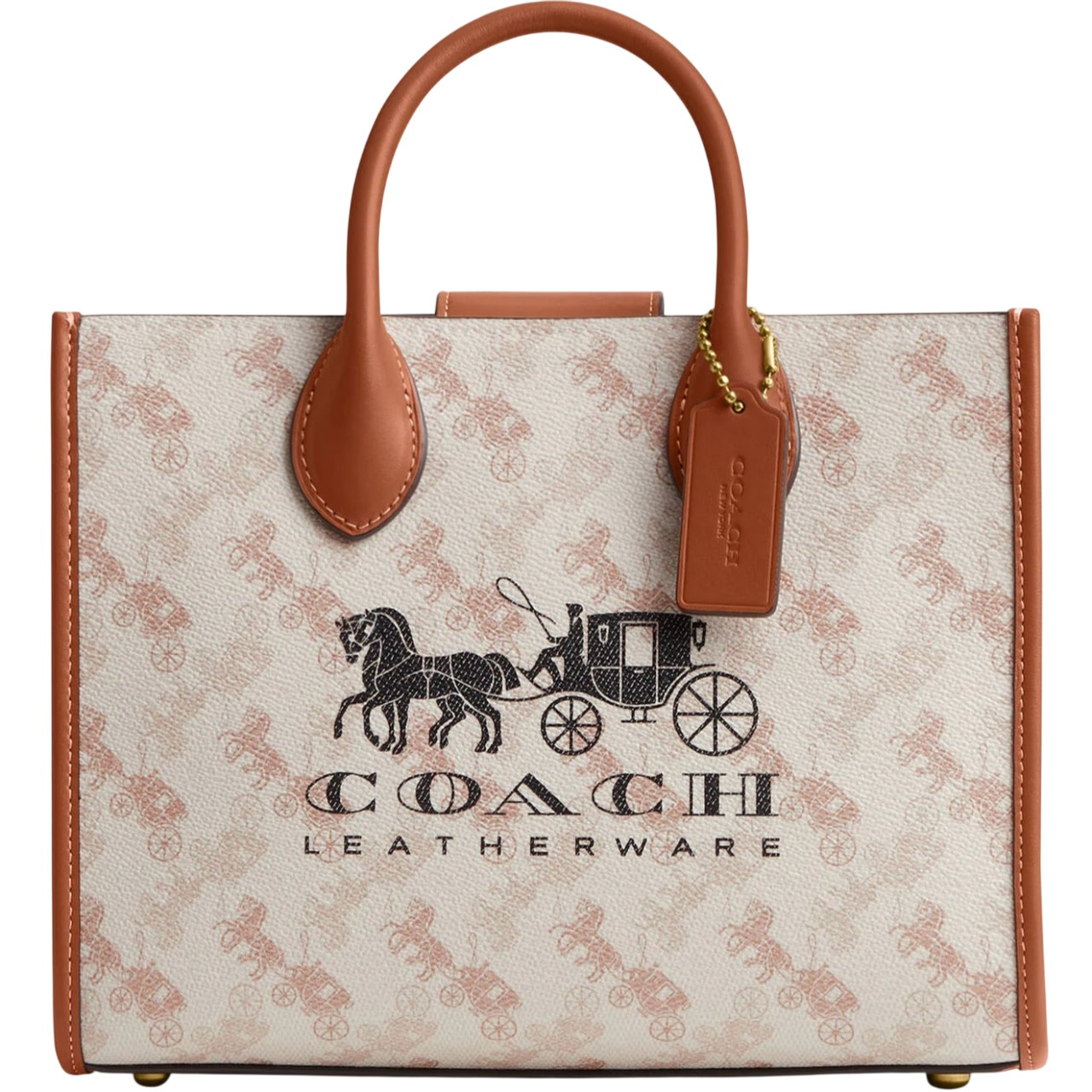 Túi Coach nữ Ace Tote 26 With Horse And Carriage Print Beige CR680 9