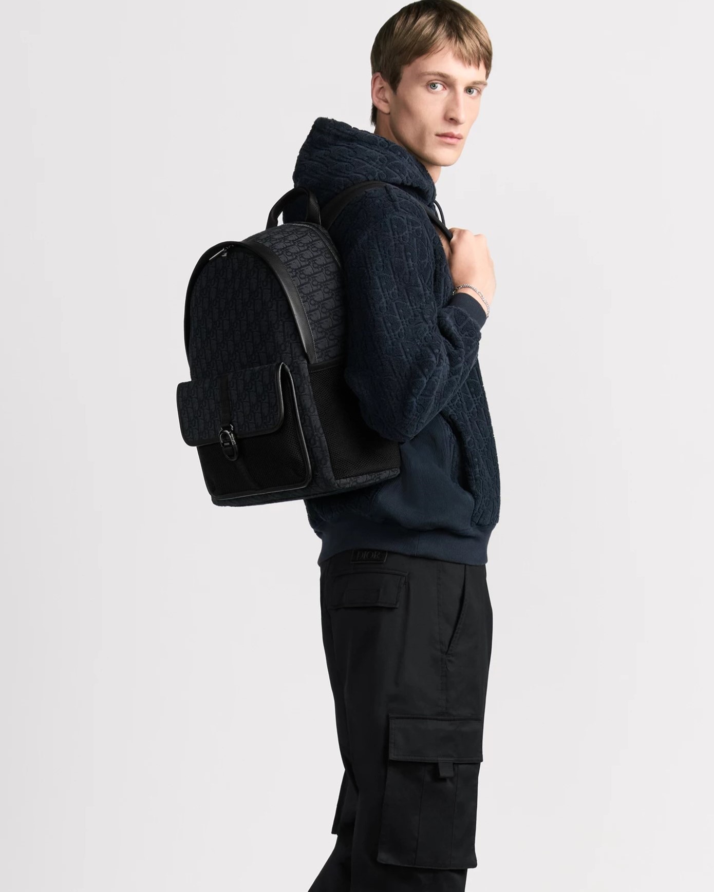 Ba lô Dior 8 Backpack Black Dior Oblique Jacquard 4