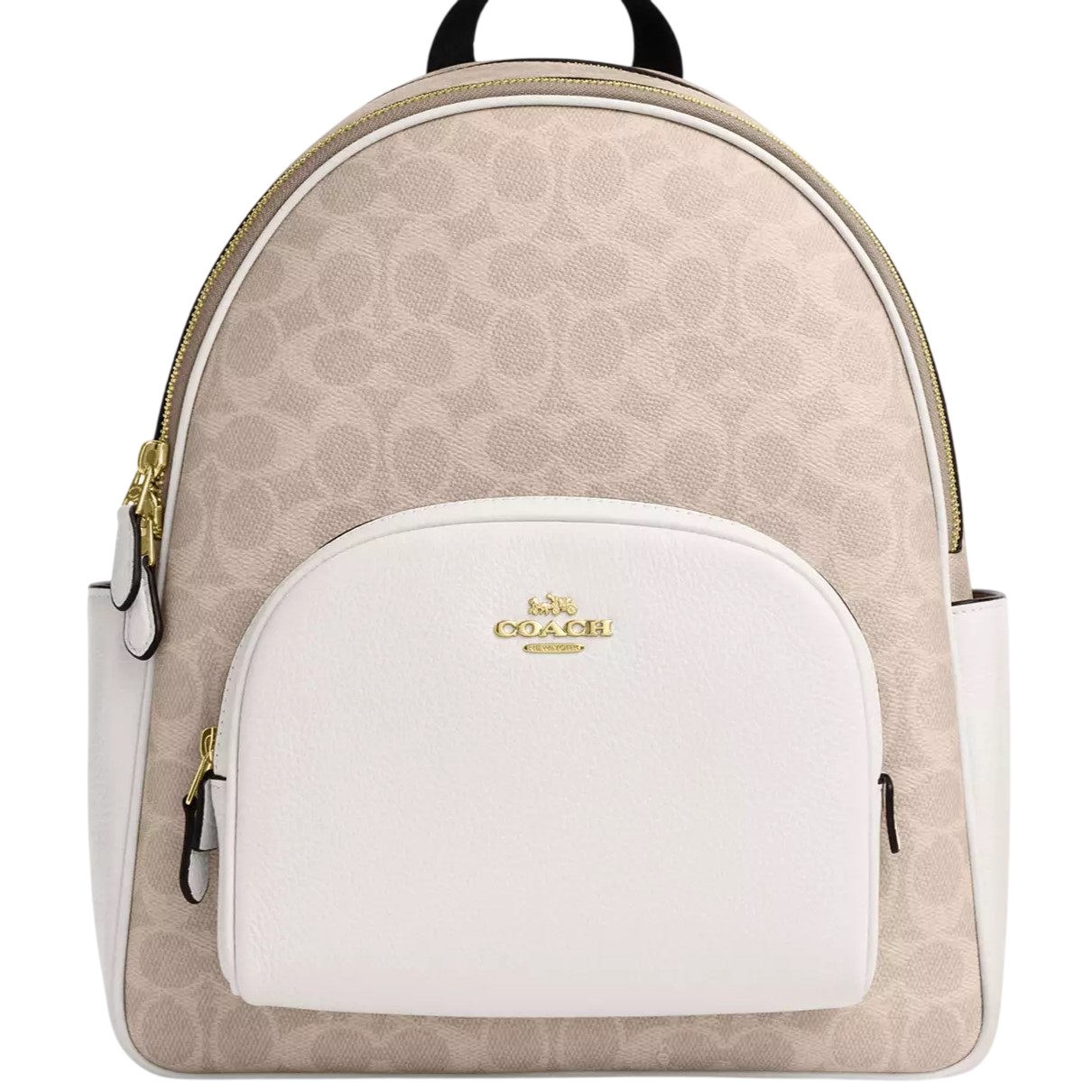 Balo Coach Court Backpack In Signature Canvas Sand Chalk CZ176 4