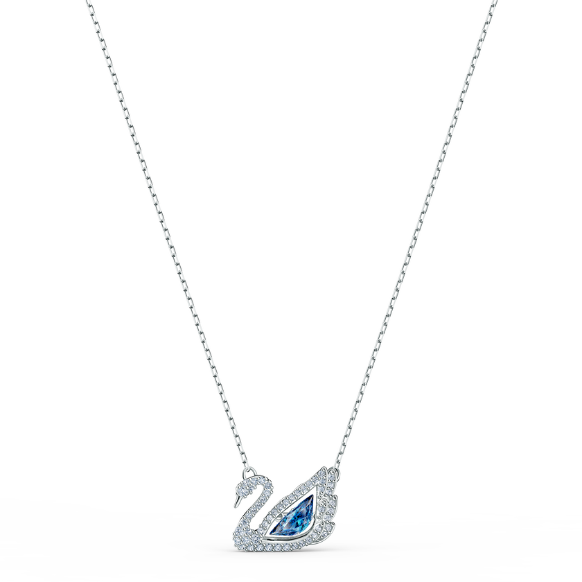 DÂY CHUYỀN NỮ DANCING SWAN NECKLACE, BLUE, RHODIUM PLATED 2