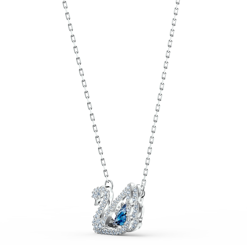 DÂY CHUYỀN NỮ DANCING SWAN NECKLACE, BLUE, RHODIUM PLATED 7
