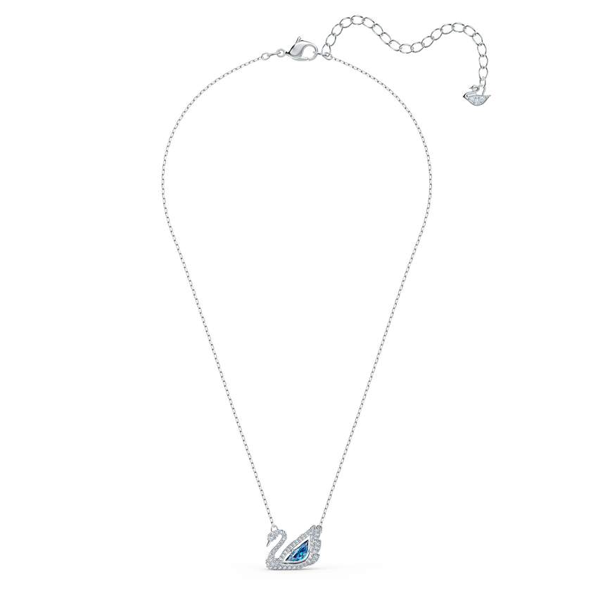 DÂY CHUYỀN NỮ DANCING SWAN NECKLACE, BLUE, RHODIUM PLATED 8