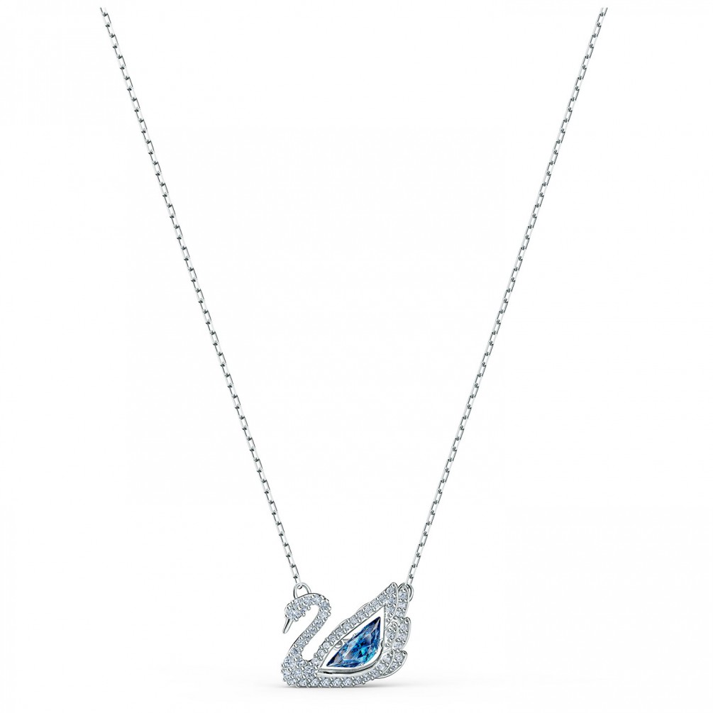 DÂY CHUYỀN NỮ DANCING SWAN NECKLACE, BLUE, RHODIUM PLATED 9