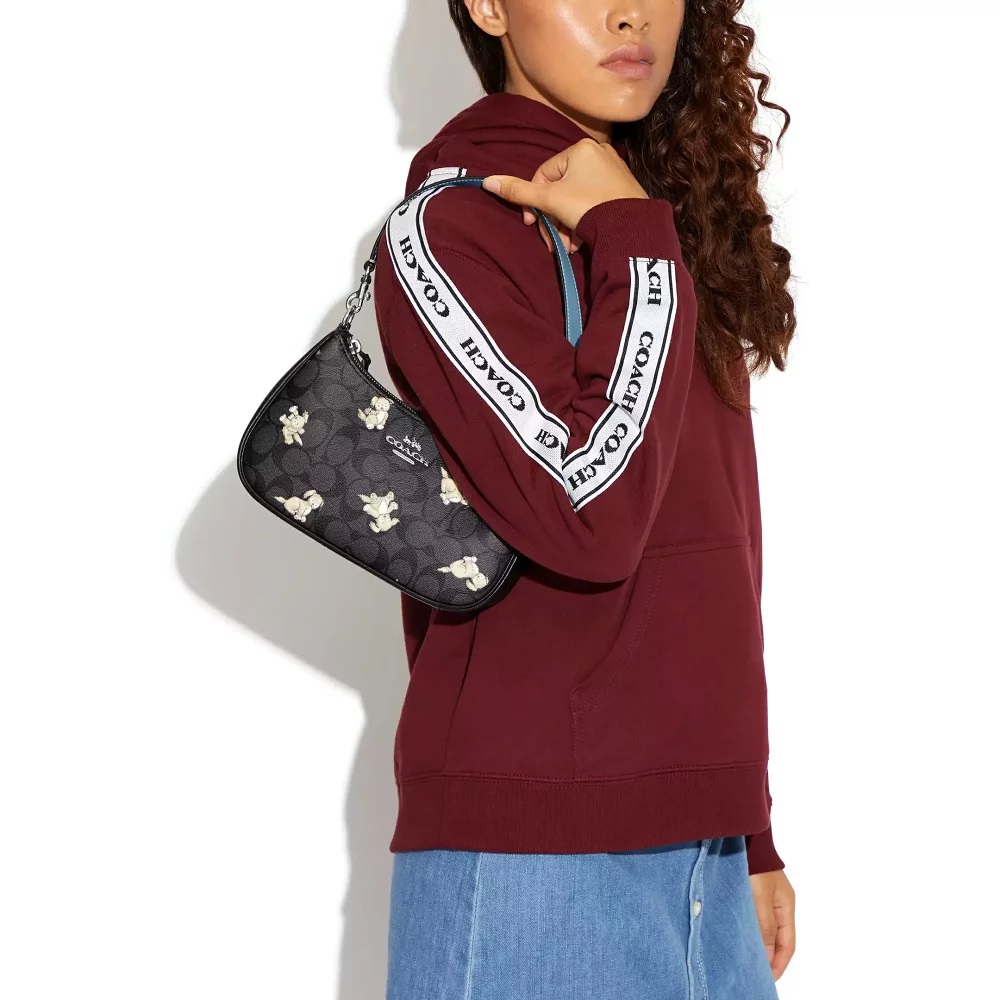 Túi Coach Teri Shoulder Bag in Signature Canvas With Happy Dog Print CC775 4
