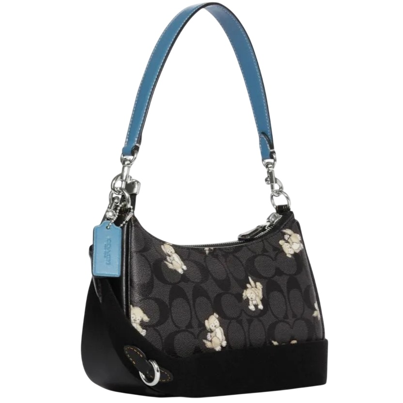 Túi Coach Teri Shoulder Bag in Signature Canvas With Happy Dog Print CC775 6