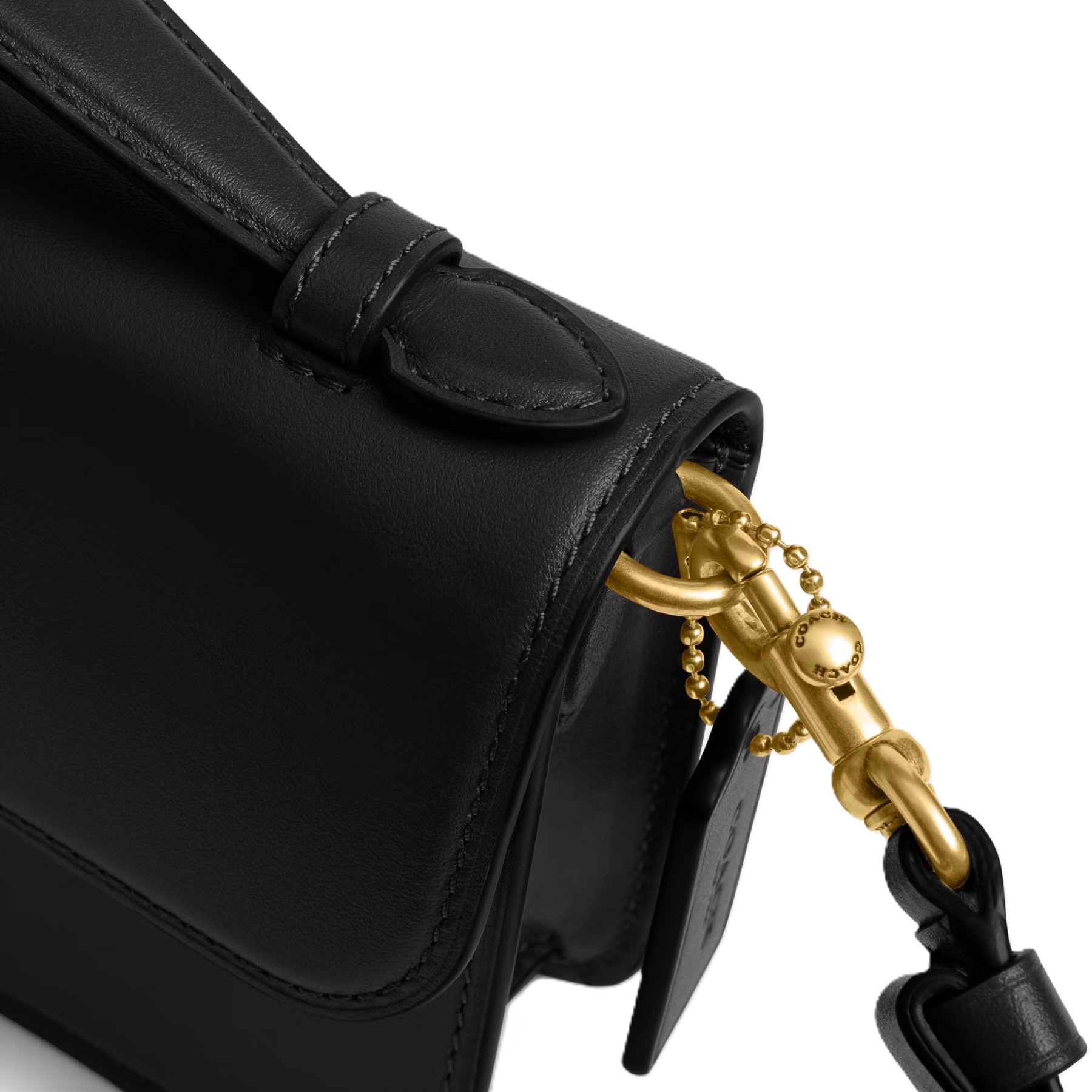 Túi Coach Elora Top Handle Leather Crossbody Clutch Bag Black CCY30 2