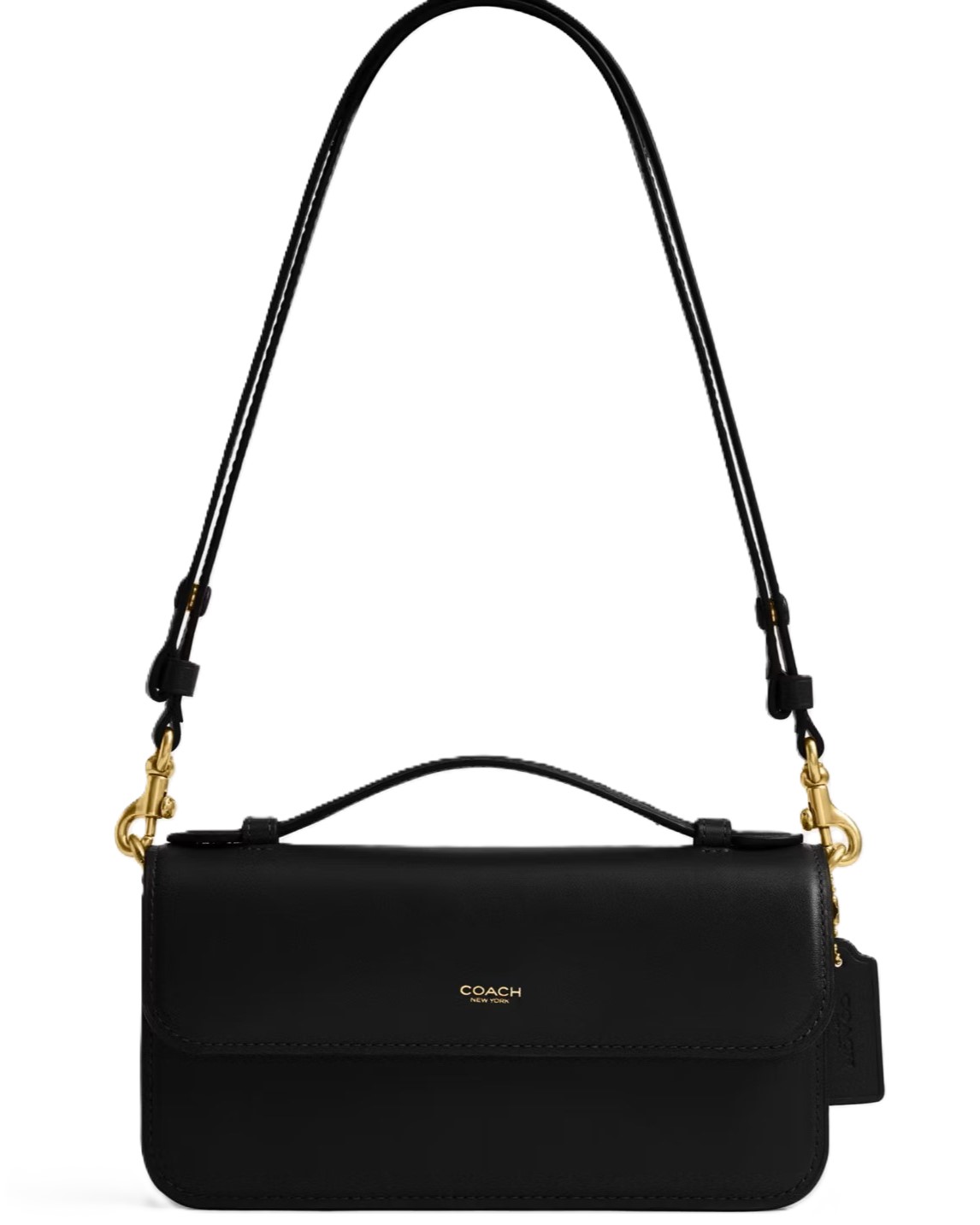 Túi Coach Elora Top Handle Leather Crossbody Clutch Bag Black CCY30 5