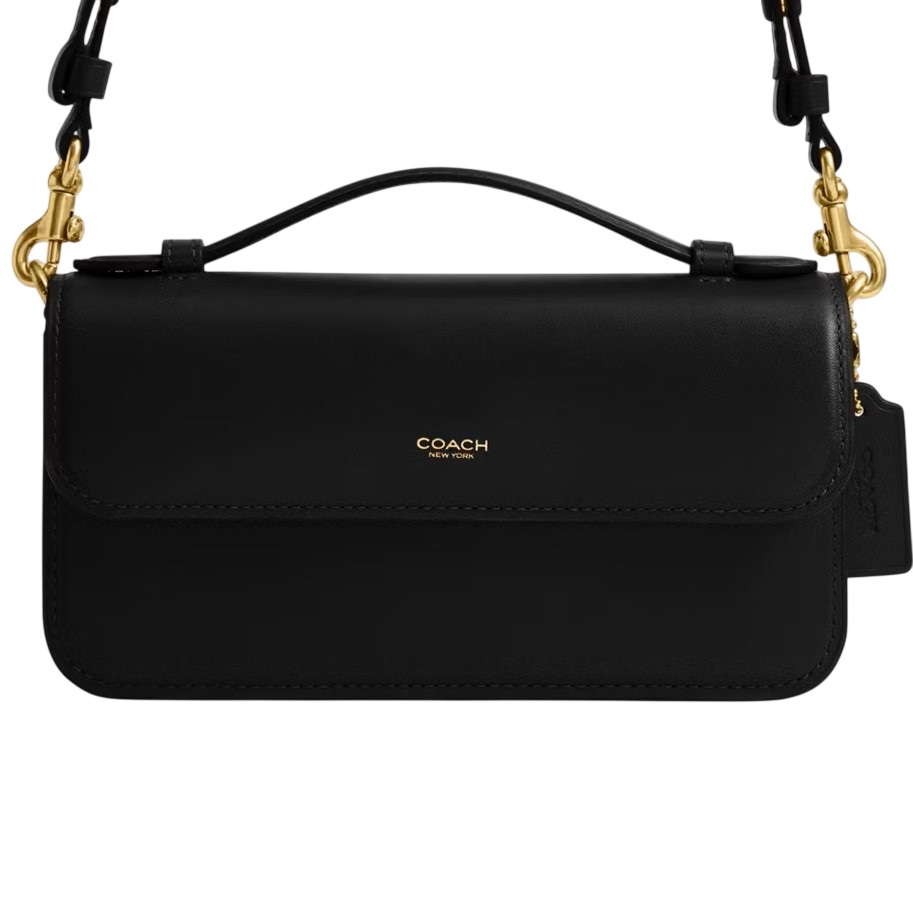 Túi Coach Elora Top Handle Leather Crossbody Clutch Bag Black CCY30 9