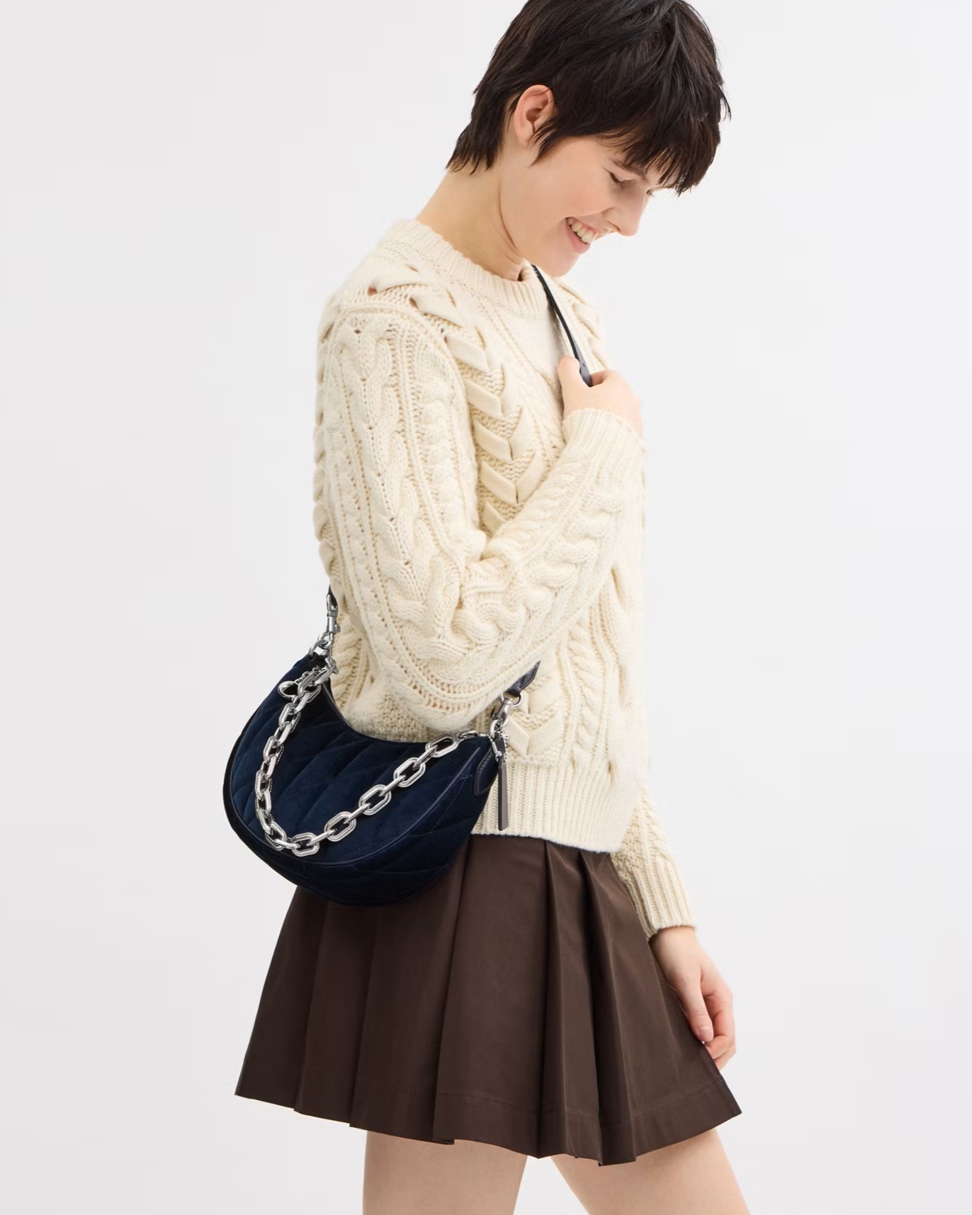 Túi đeo vai Coach Mira Shoulder Bag With Quilting Blue CW611 3