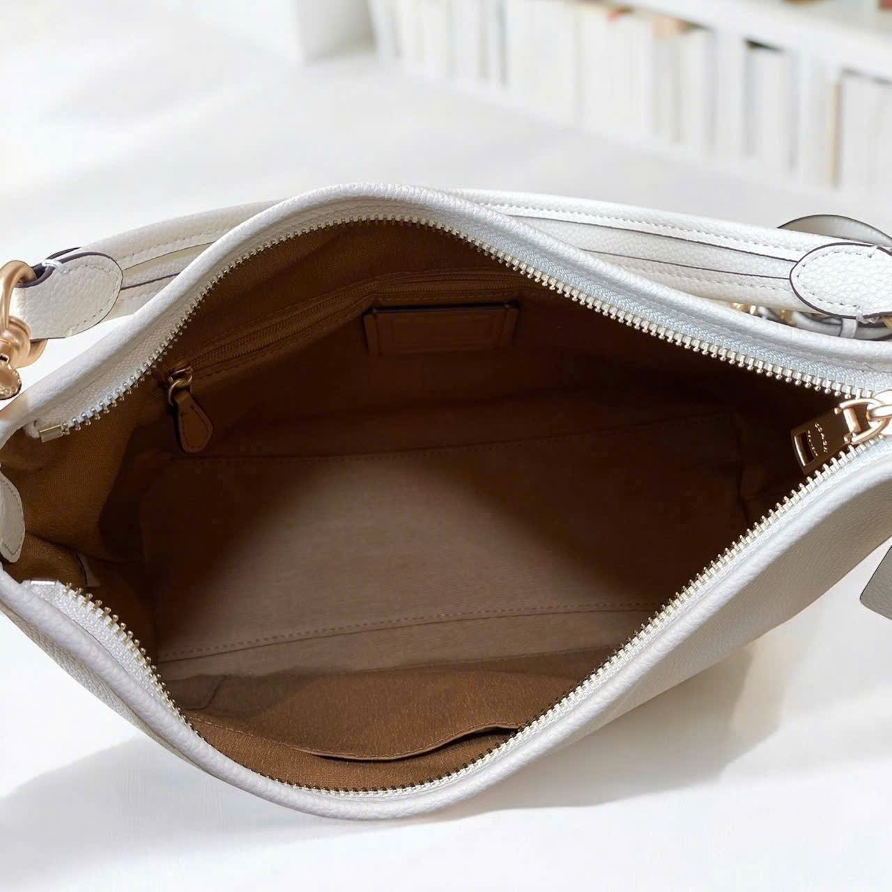 Túi Coach Laurel Large Shoulder Bag Chalk CY684 4