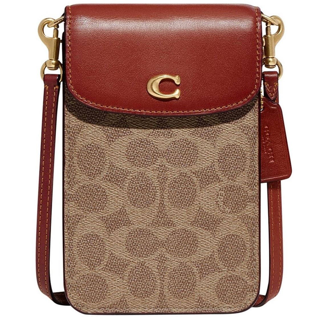 Túi điện thoại Coach Phone Crossbody In Signature Canvas CJ355 7