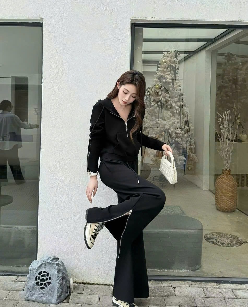 Set áo quần dài xám đen Celine 5