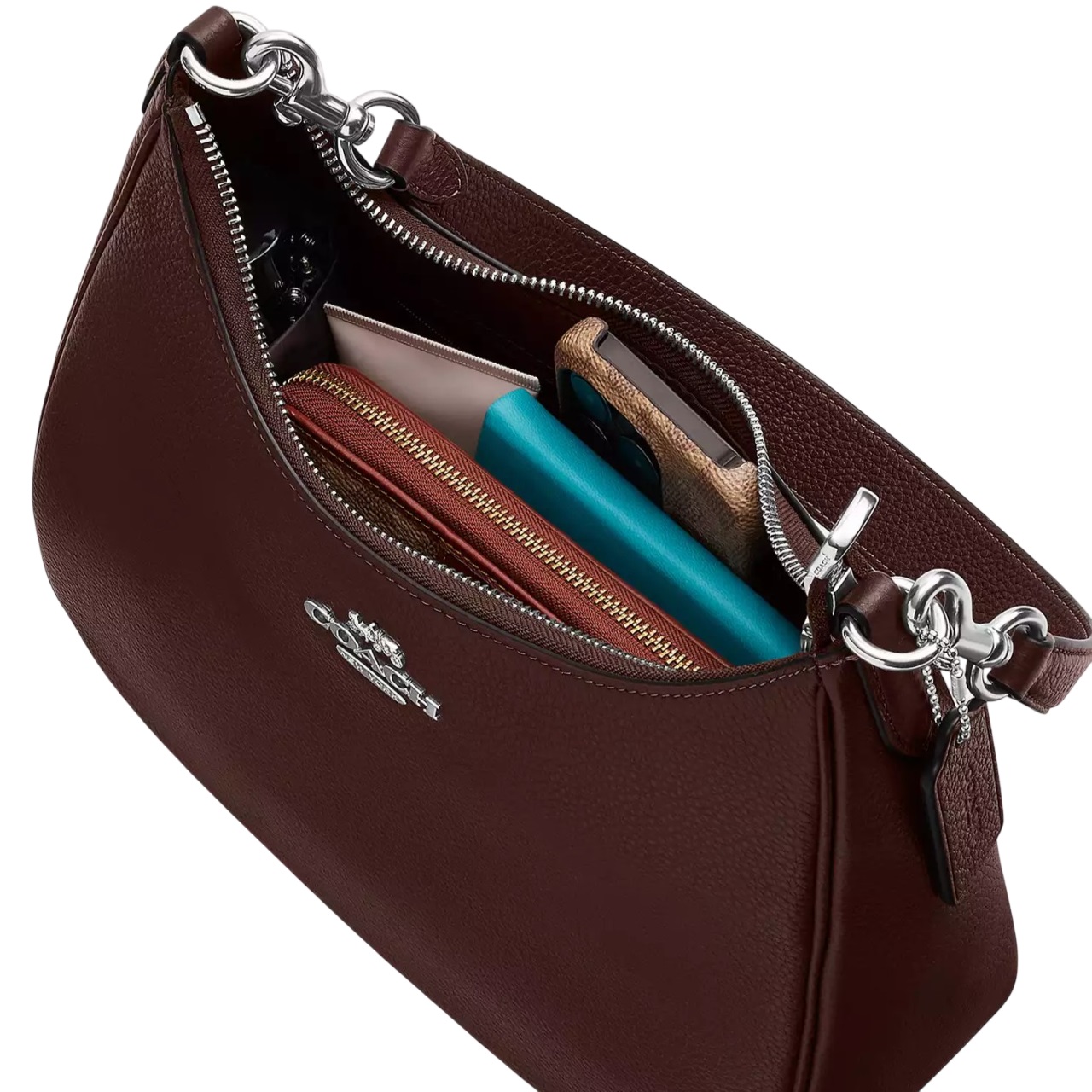 Túi đeo vai nữ Coach Teri Hobo Maple CV935 9