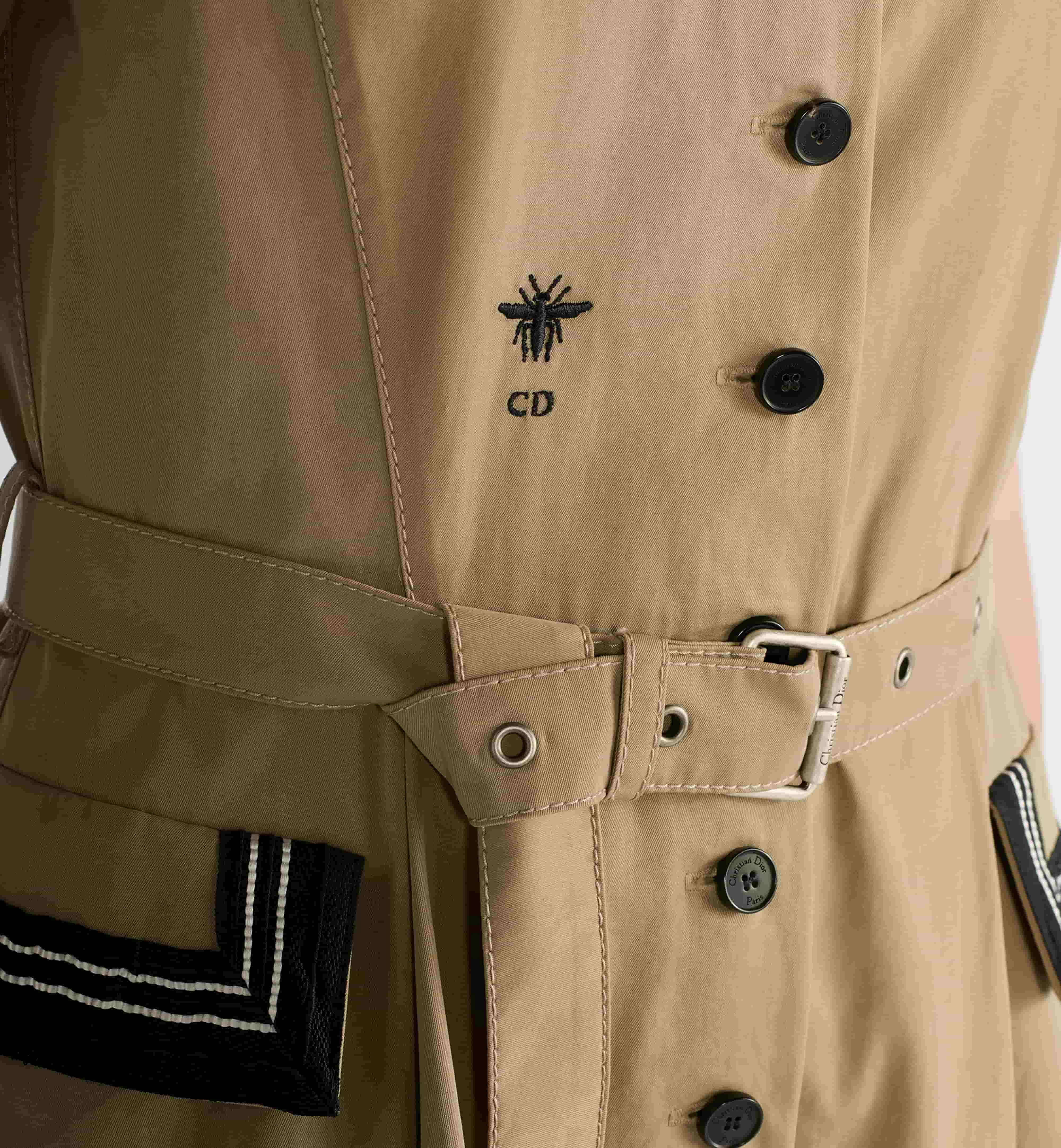 Đầm Dior Mid-Length Flared Shirtdress Beige Cotton Gabardine 2