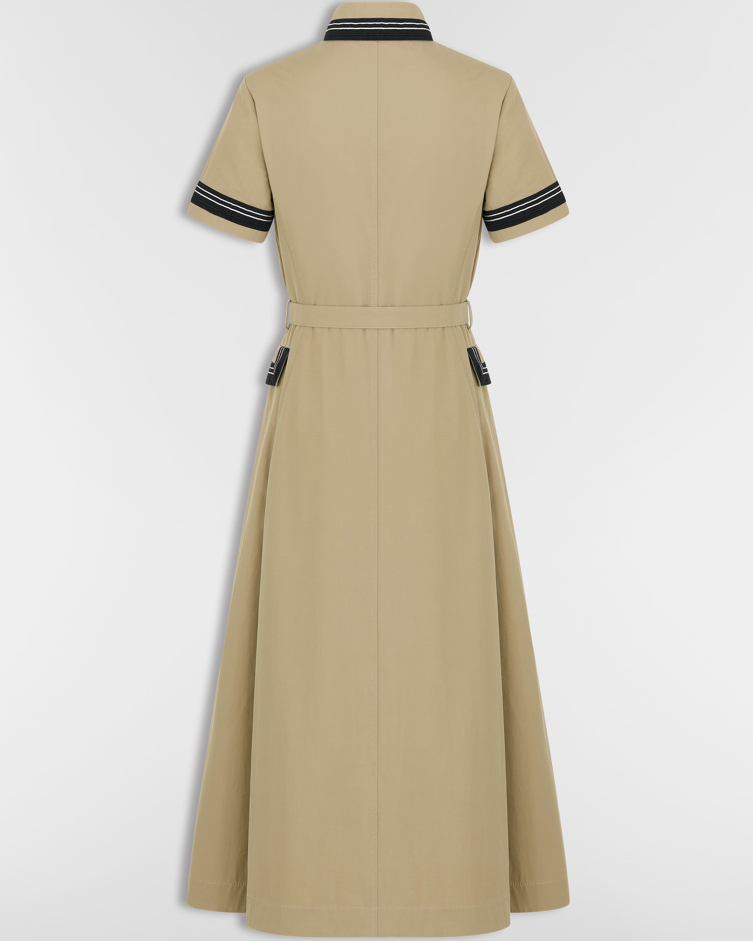 Đầm Dior Mid-Length Flared Shirtdress Beige Cotton Gabardine 5