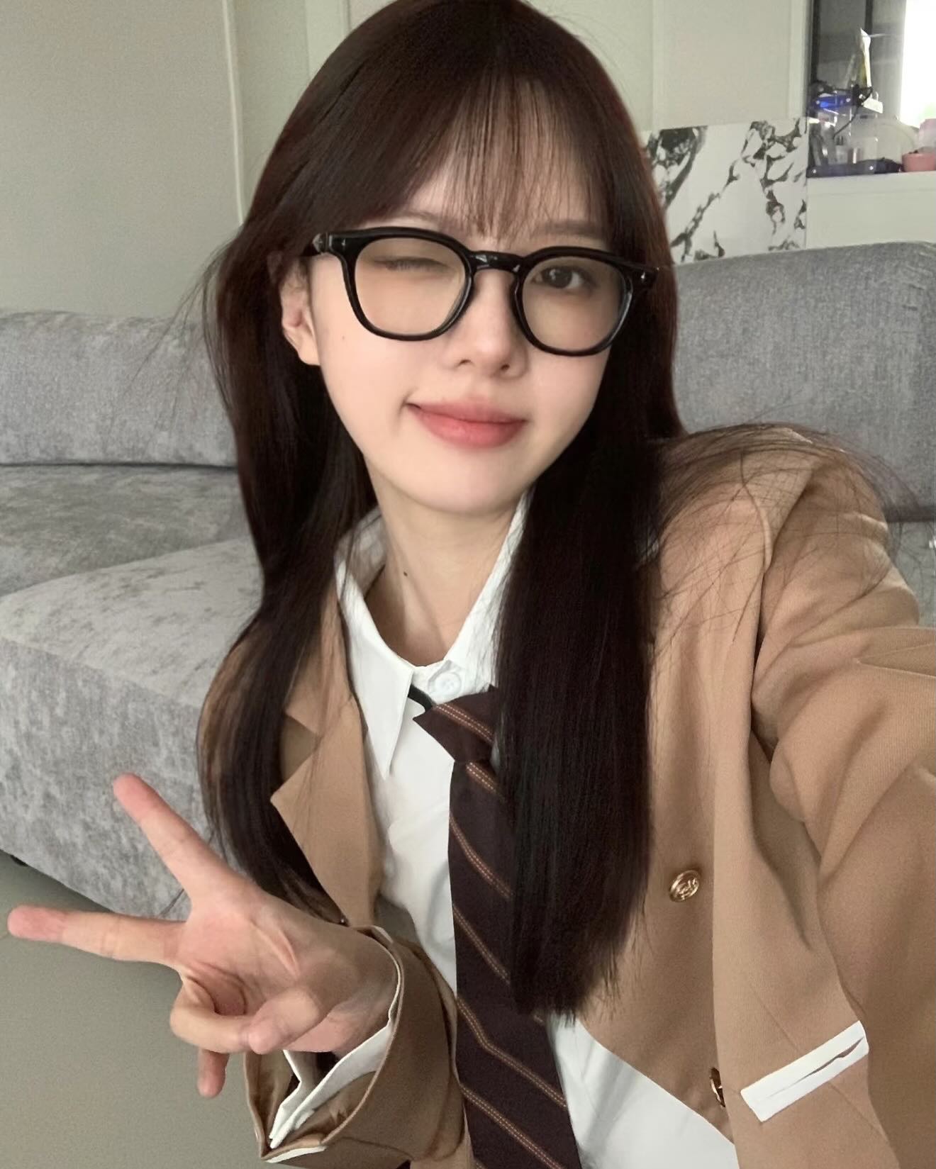 Kính giả cận Gentle Monster Joze BRC17 Clear Lenses Brown Acetate Frame 6