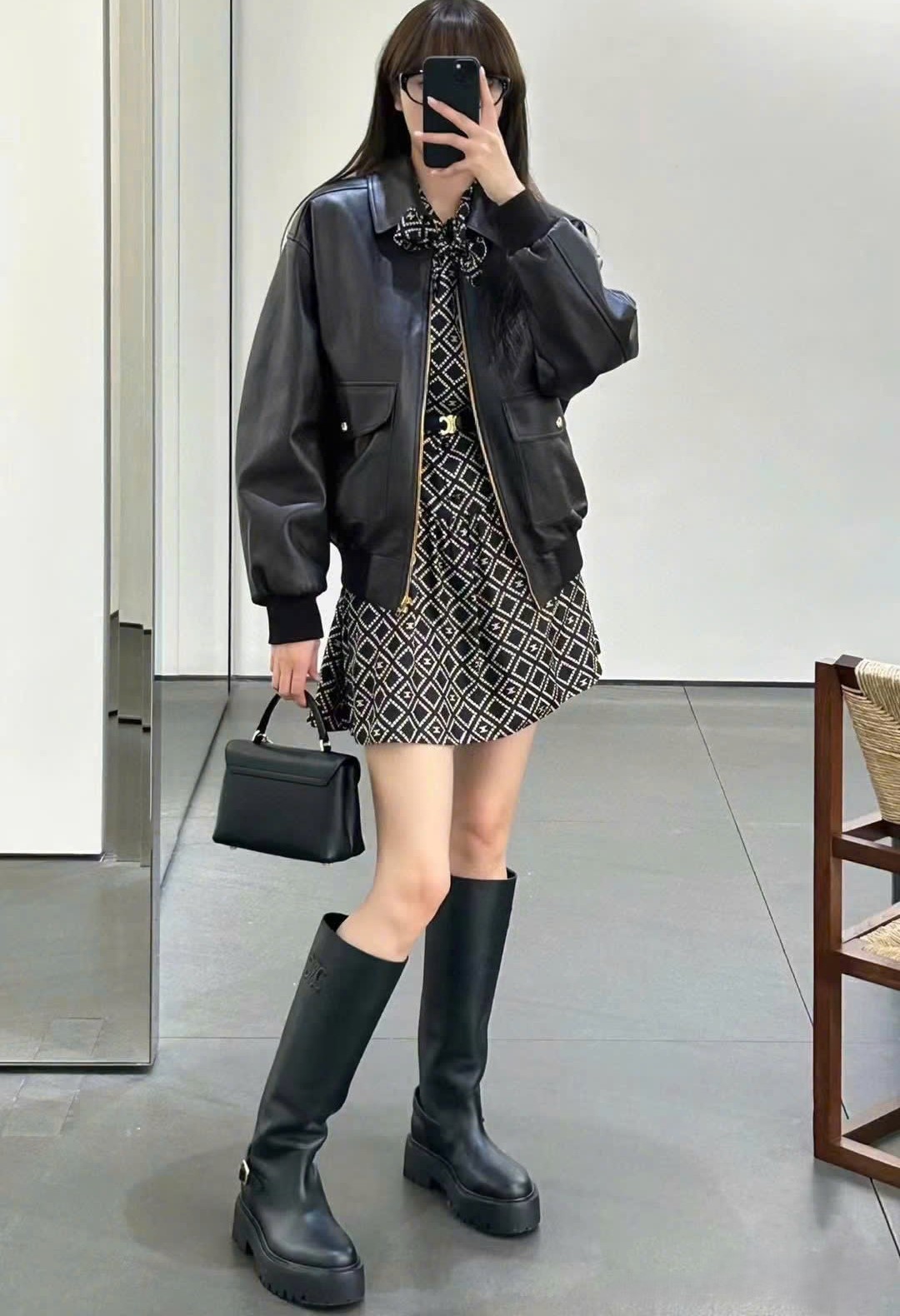 Áo đầm nơ kèm thắt lưng Celine 8