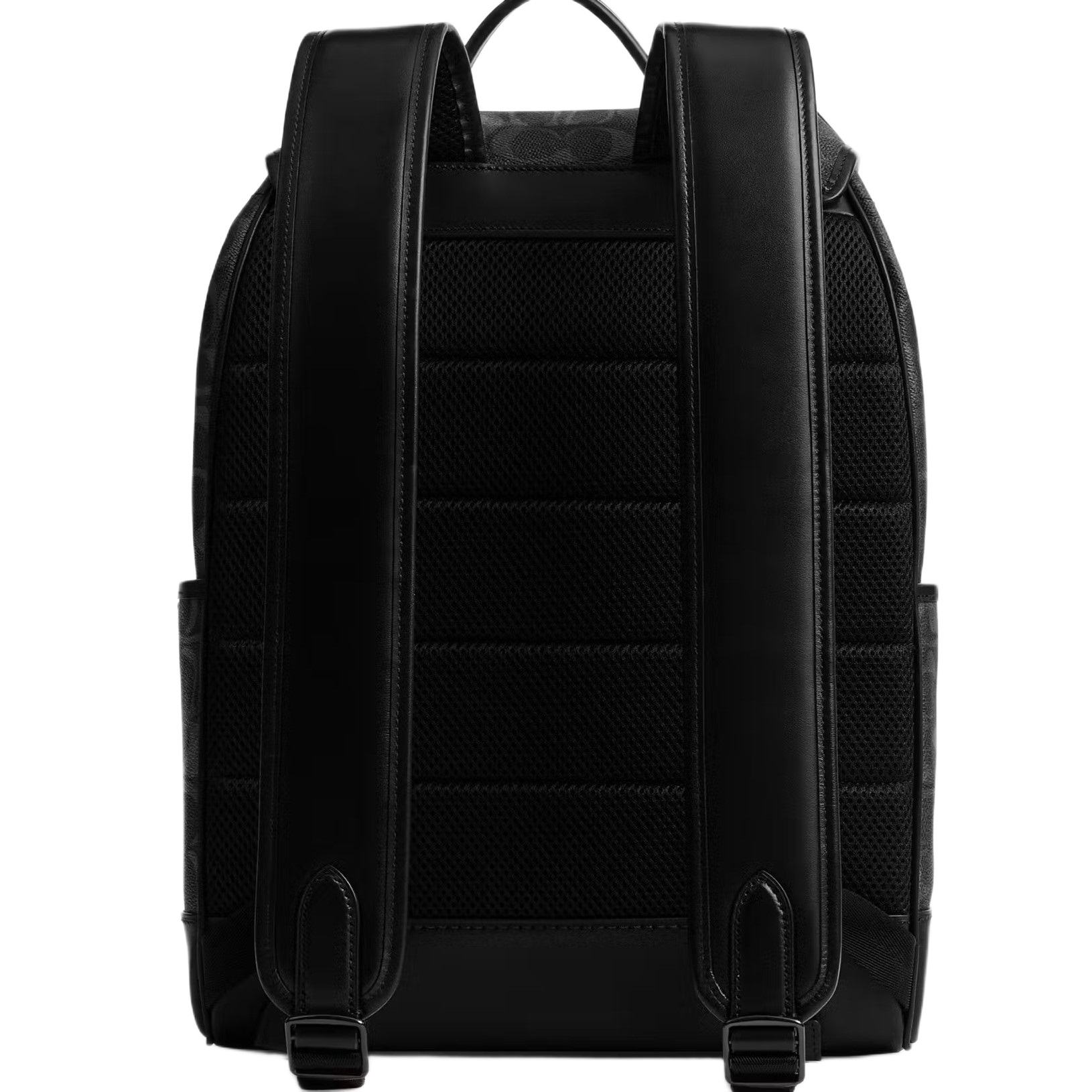 Balo Coach League Flap Backpack In Signature Canvas Black CU201 3