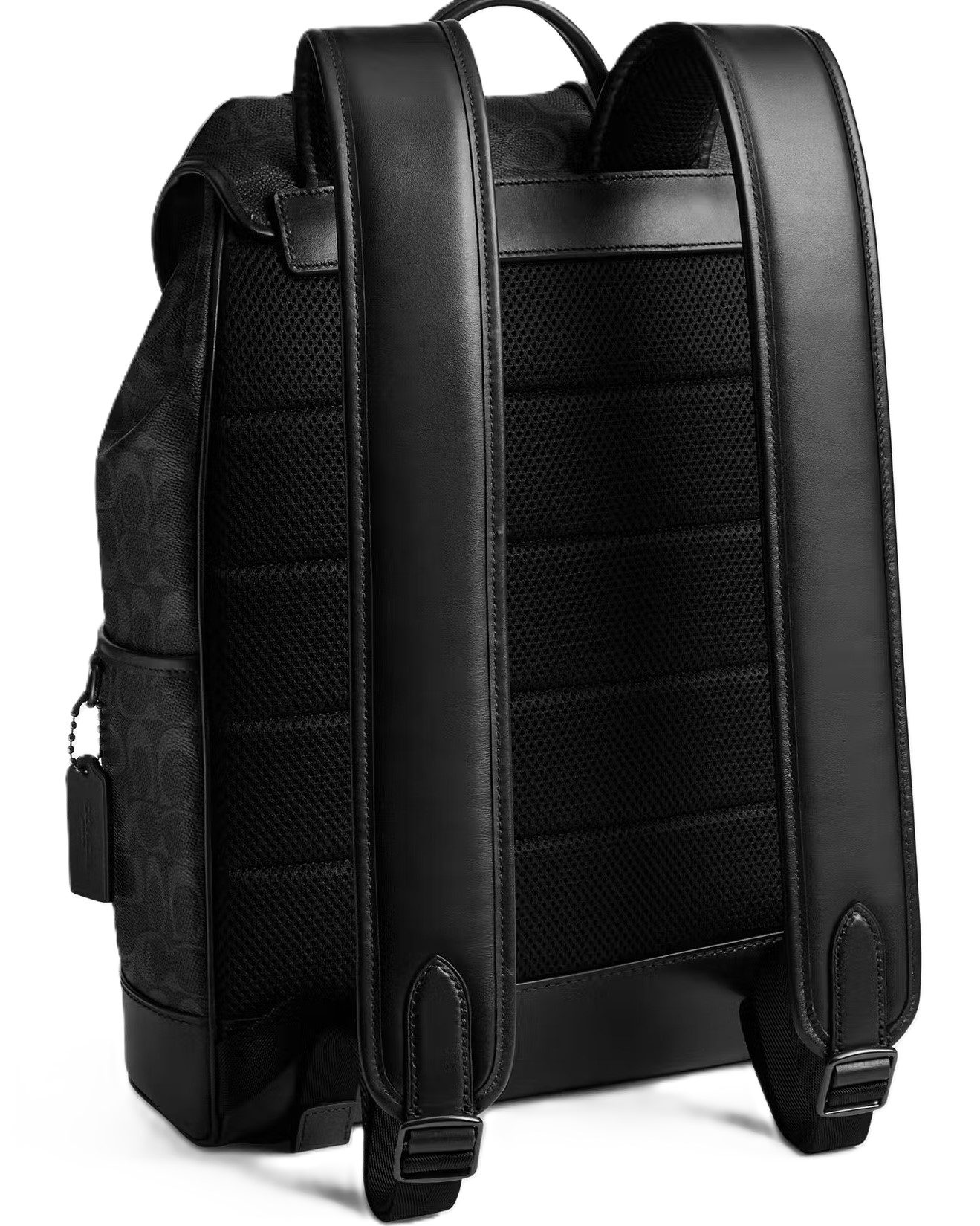 Balo Coach League Flap Backpack In Signature Canvas Black CU201 4