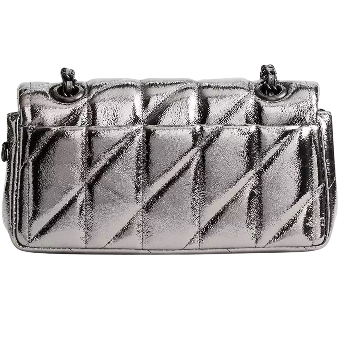 Túi Coach Tabby Shoulder Bag 20 With Quilting Metallic Leather Anthracite CW596 8