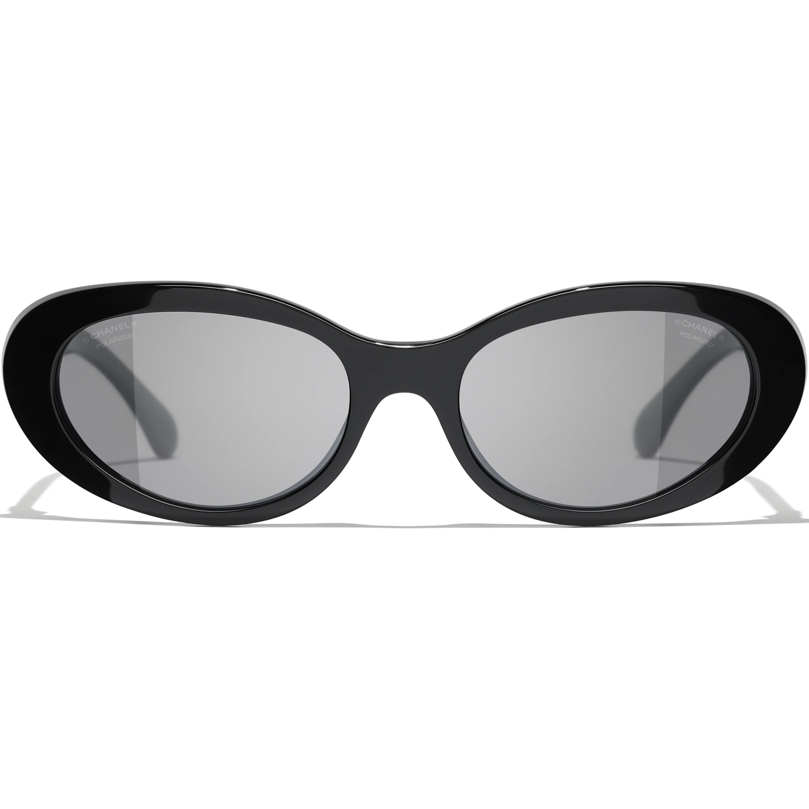 Kính mát Chanel Oval Sunglasses Acetate Black 5515 5