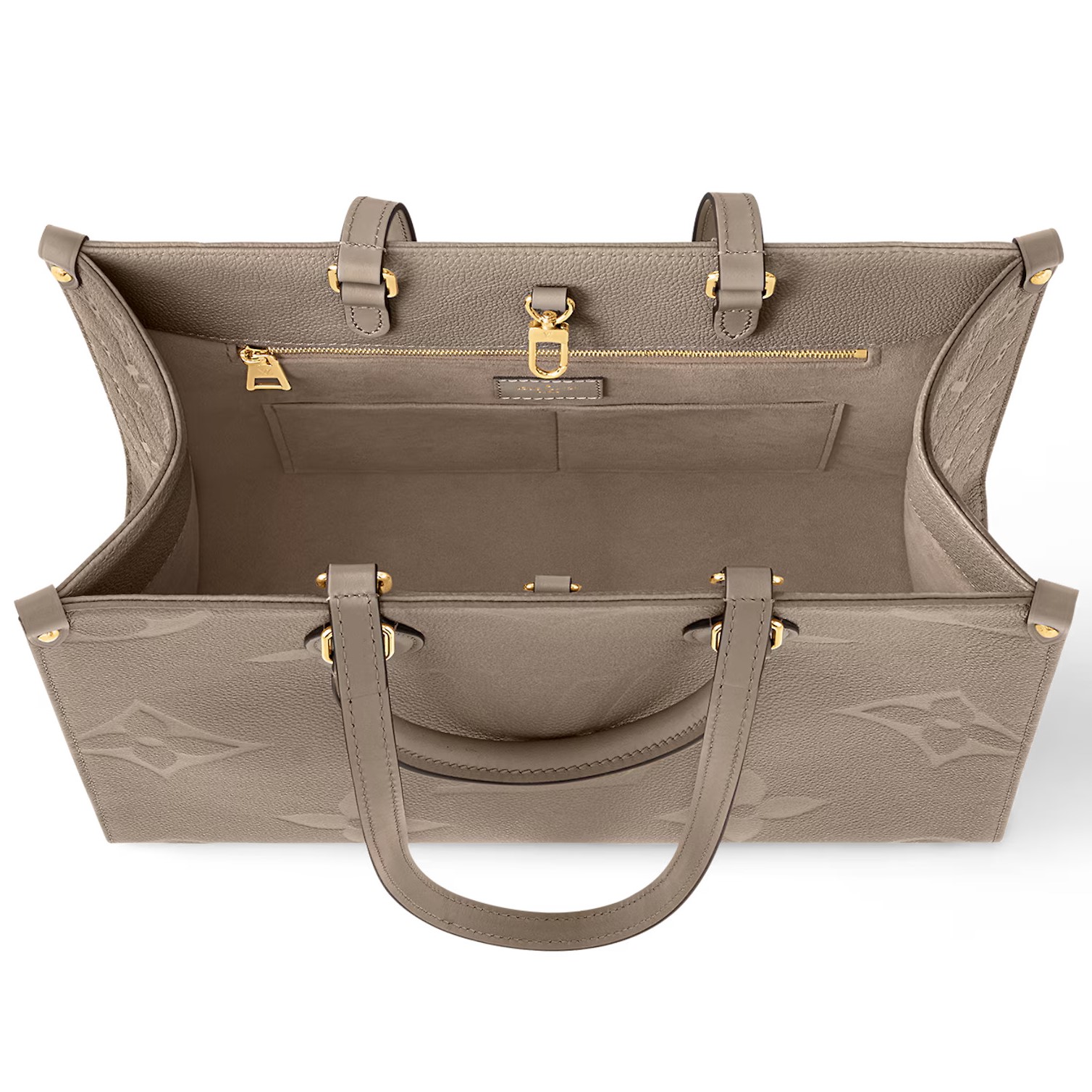 TÚI LV TOTE LOUIS VUITTON ONTHEGO MM TOTE BAG MONOGRAM EMPREINTE LEATHER DUNE M45607 1