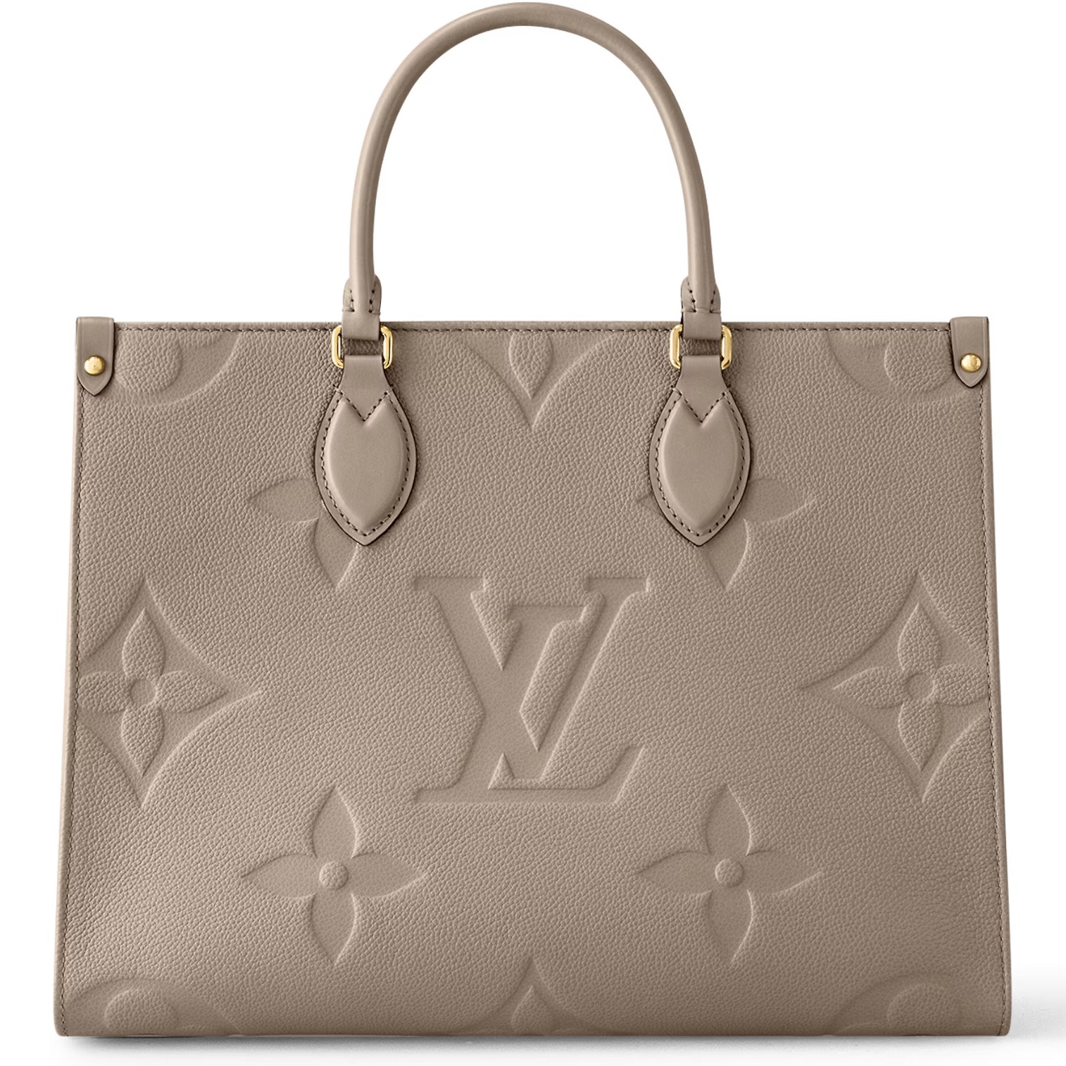 TÚI LV TOTE LOUIS VUITTON ONTHEGO MM TOTE BAG MONOGRAM EMPREINTE LEATHER DUNE M45607 2