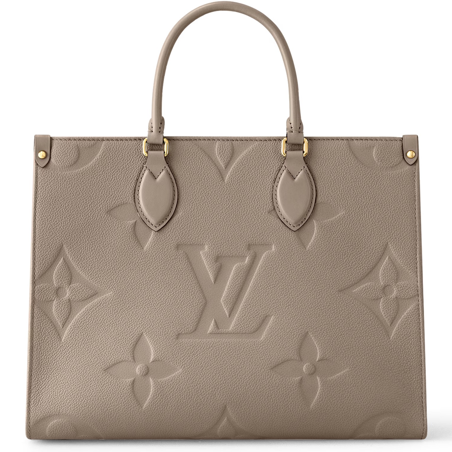 TÚI LV TOTE LOUIS VUITTON ONTHEGO MM TOTE BAG MONOGRAM EMPREINTE LEATHER DUNE M45607 3