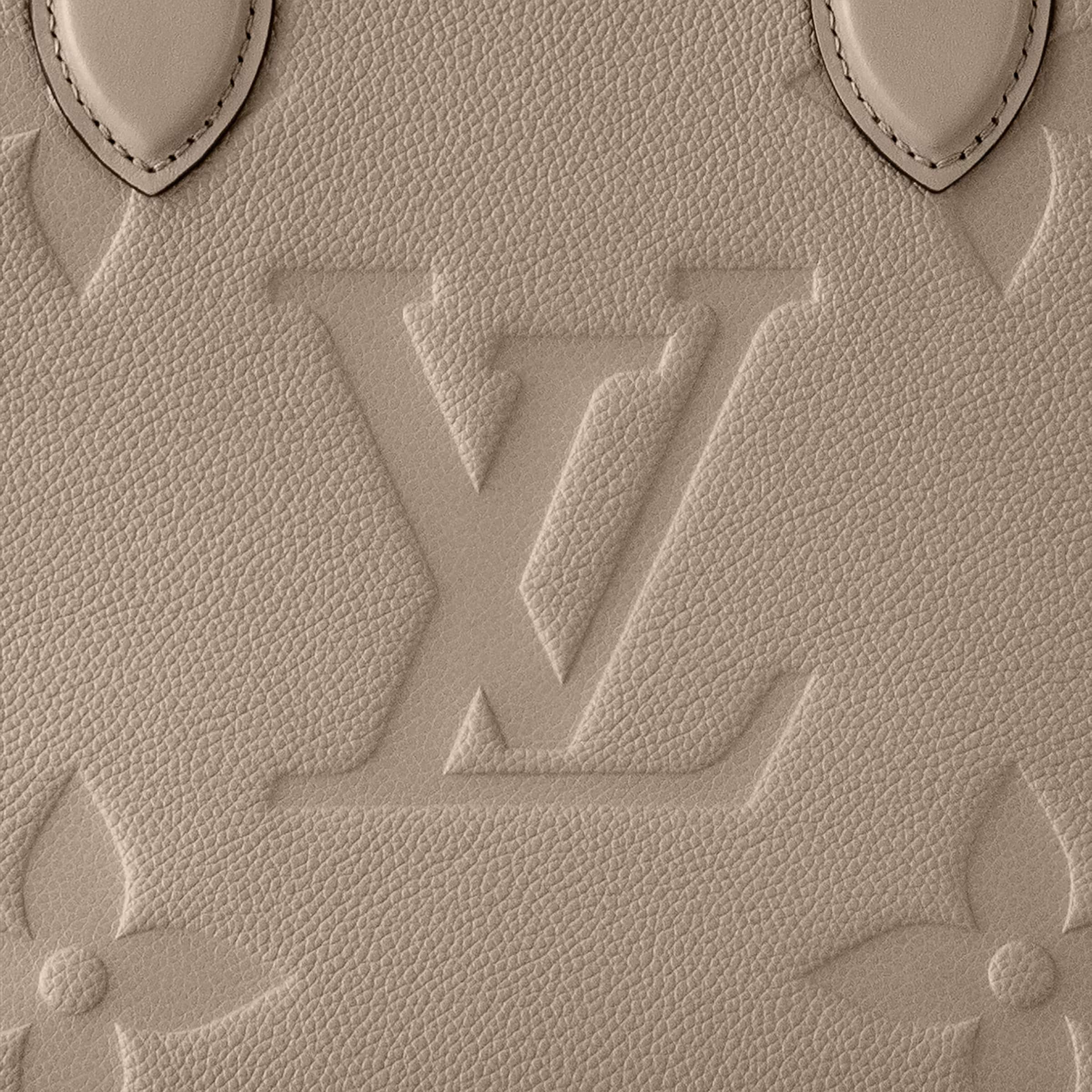 TÚI LV TOTE LOUIS VUITTON ONTHEGO MM TOTE BAG MONOGRAM EMPREINTE LEATHER DUNE M45607 4
