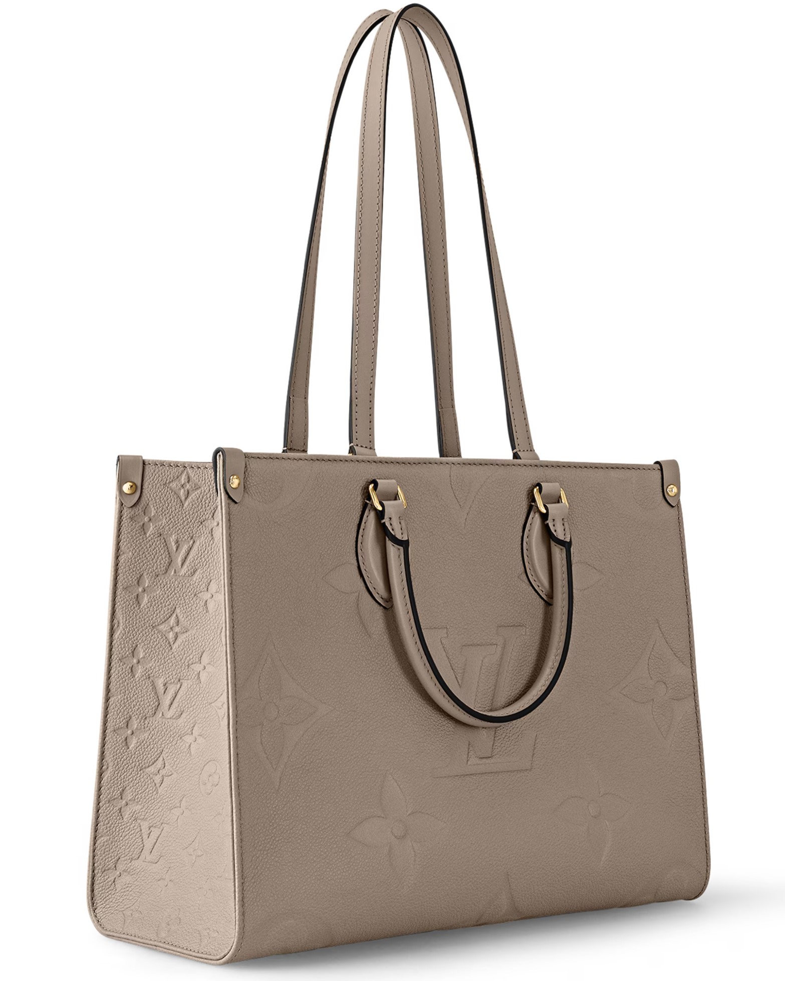 TÚI LV TOTE LOUIS VUITTON ONTHEGO MM TOTE BAG MONOGRAM EMPREINTE LEATHER DUNE M45607 7