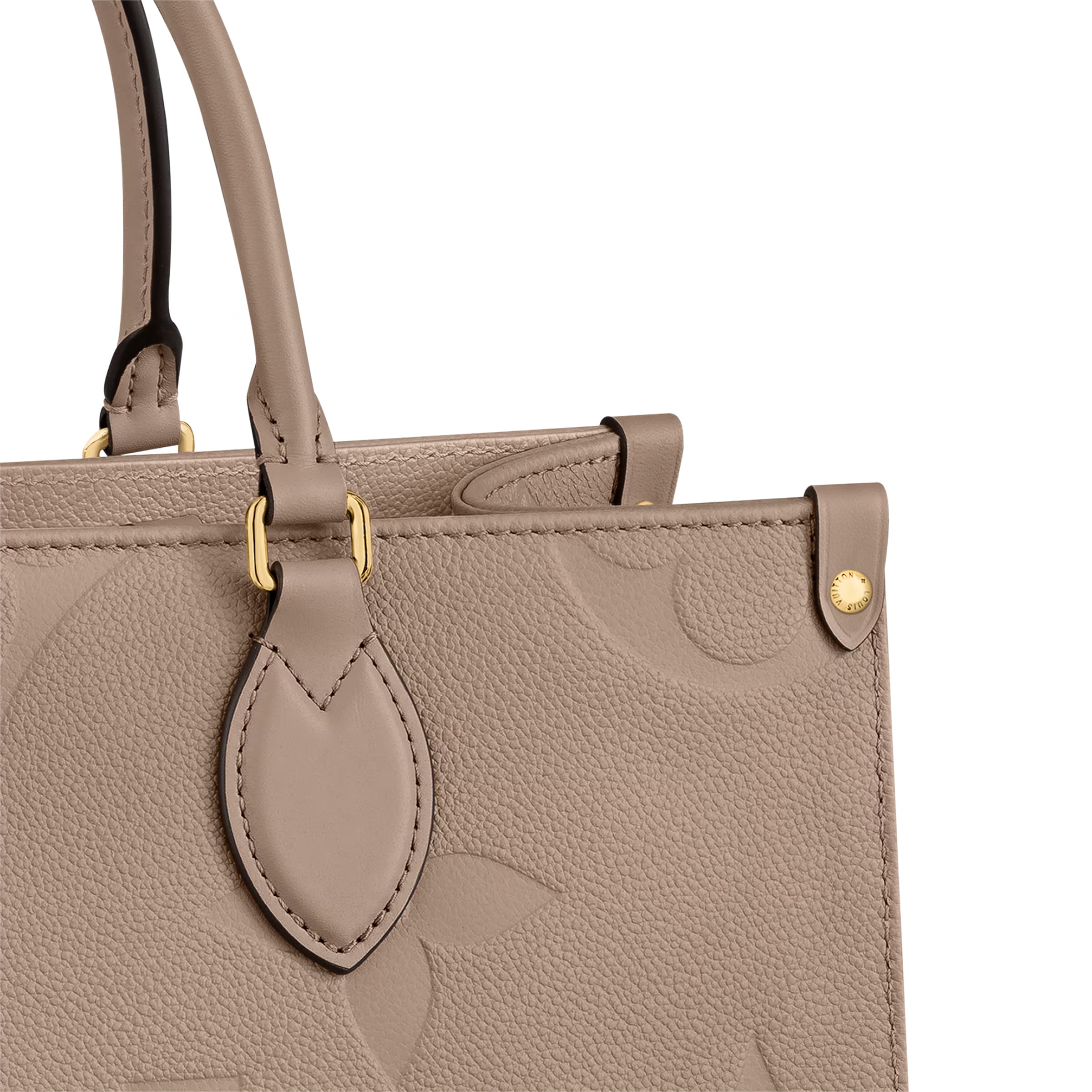 TÚI LV TOTE LOUIS VUITTON ONTHEGO MM TOTE BAG MONOGRAM EMPREINTE LEATHER DUNE M45607 9