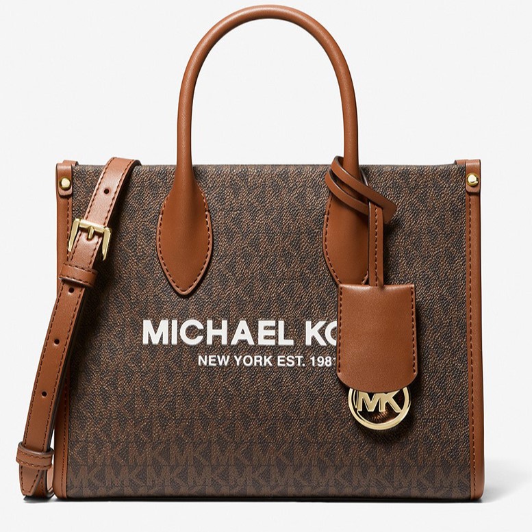 TÚI XÁCH NỮ MICHAEL KORS MIRELLA SMALL SIGNATURE LOGO CROSSBODY BAG BROWN 35F2G7ZC5B 3