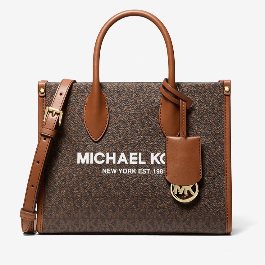 TÚI XÁCH NỮ MICHAEL KORS MIRELLA SMALL SIGNATURE LOGO CROSSBODY BAG BROWN 35F2G7ZC5B 5