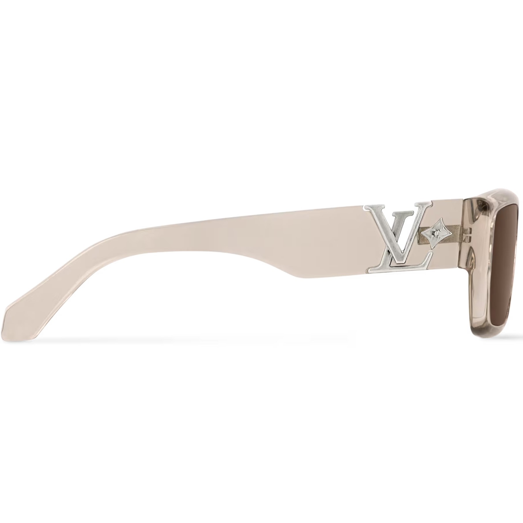 Mắt kính LV Louis Vuitton Flower Low Square Sunglasses Crystal Brown 1