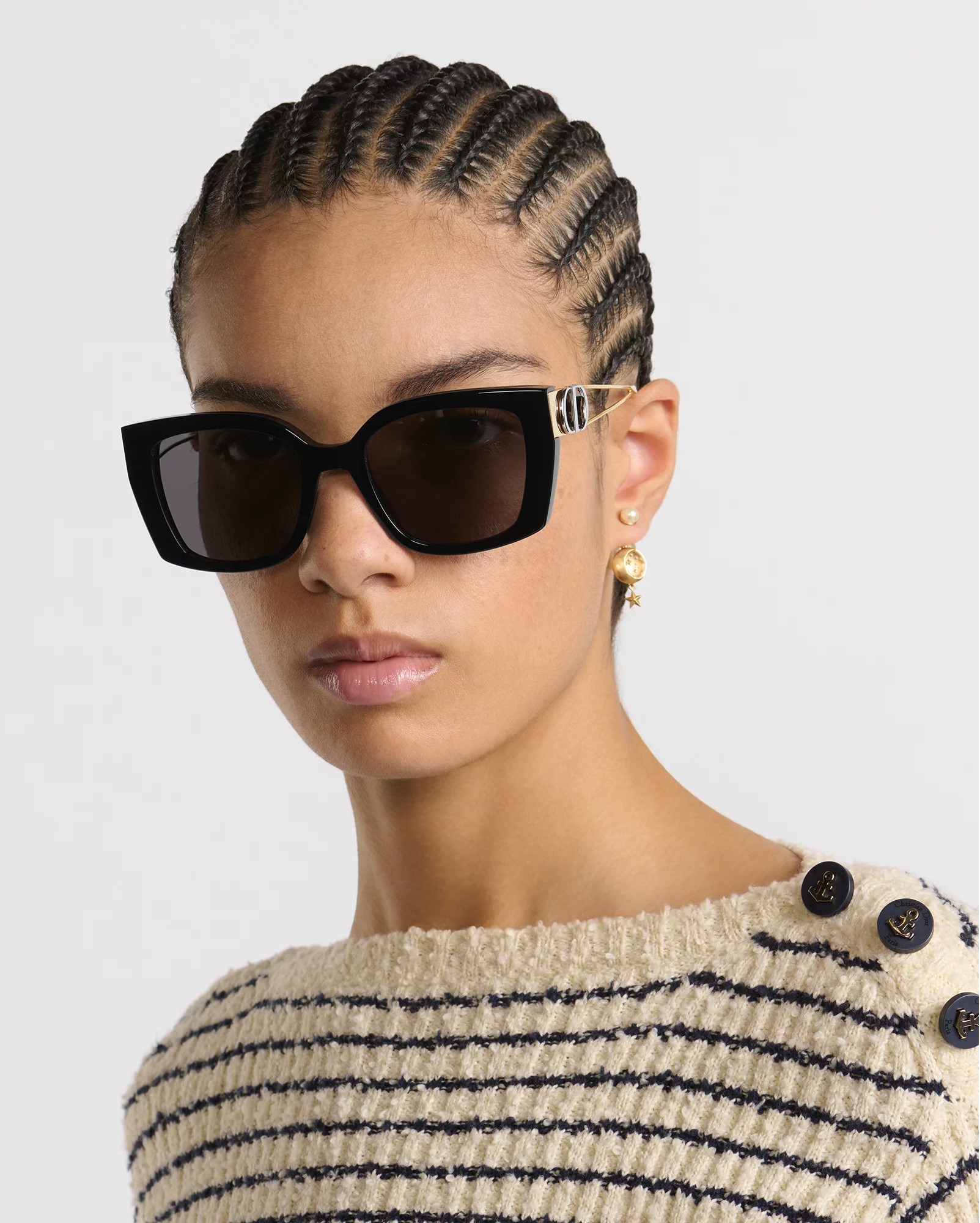 Mắt kính Dior 30Montaigne S13F Black Square Sunglasses 8