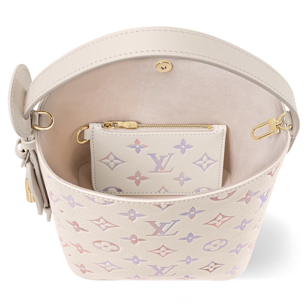 Túi Louis Vuitton All In BB Monogram Empreinte Dream Cream 4