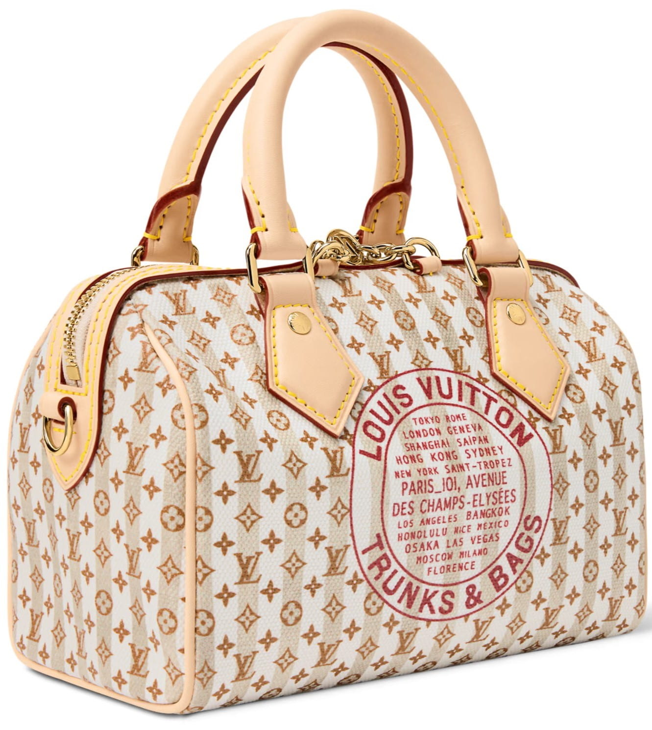 Túi trống Louis Vuitton Speedy Bandoulière 20 LV Stamp Nude Rose 5